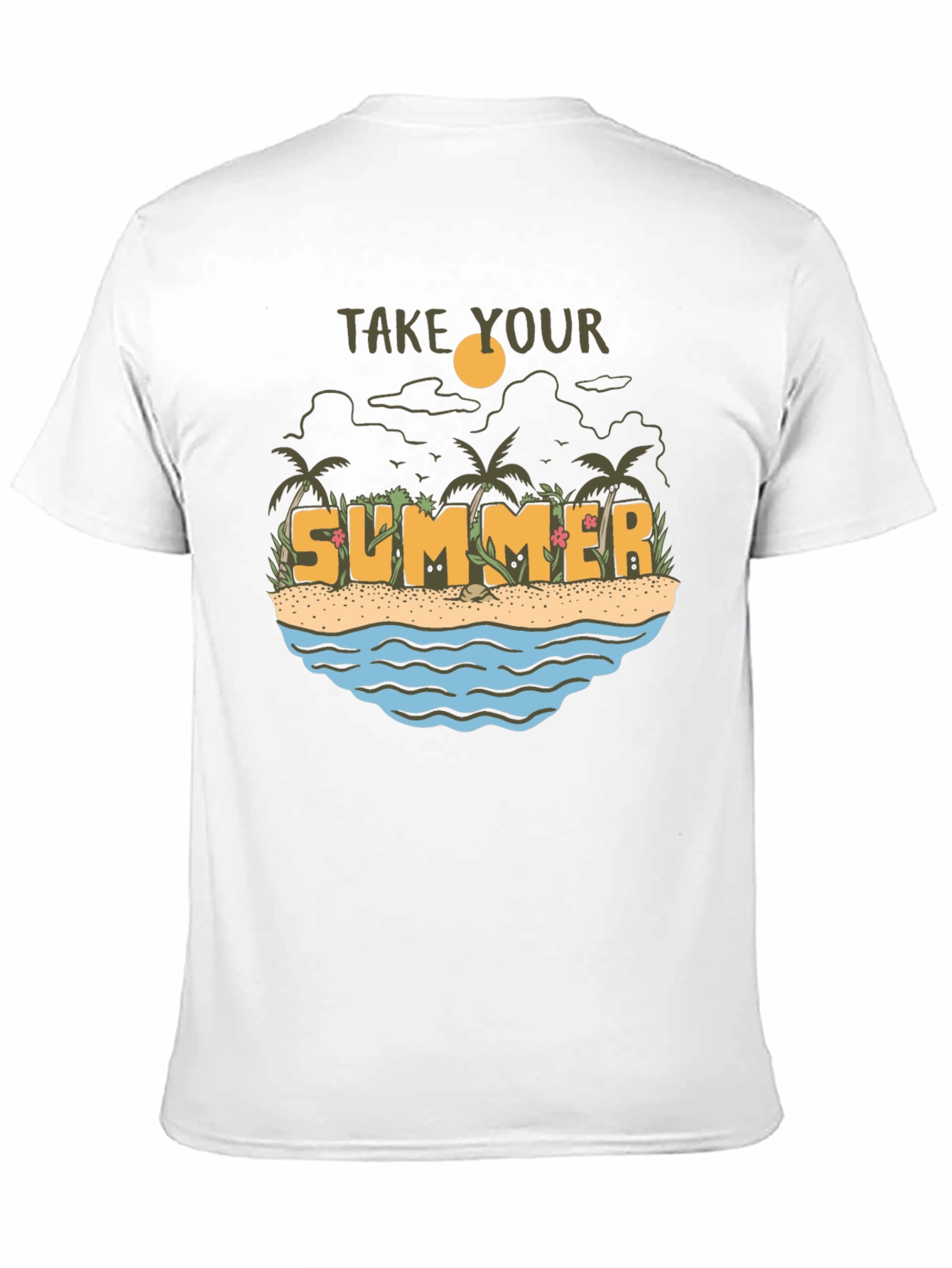 Black Summer Beach Graphic Tee view 11