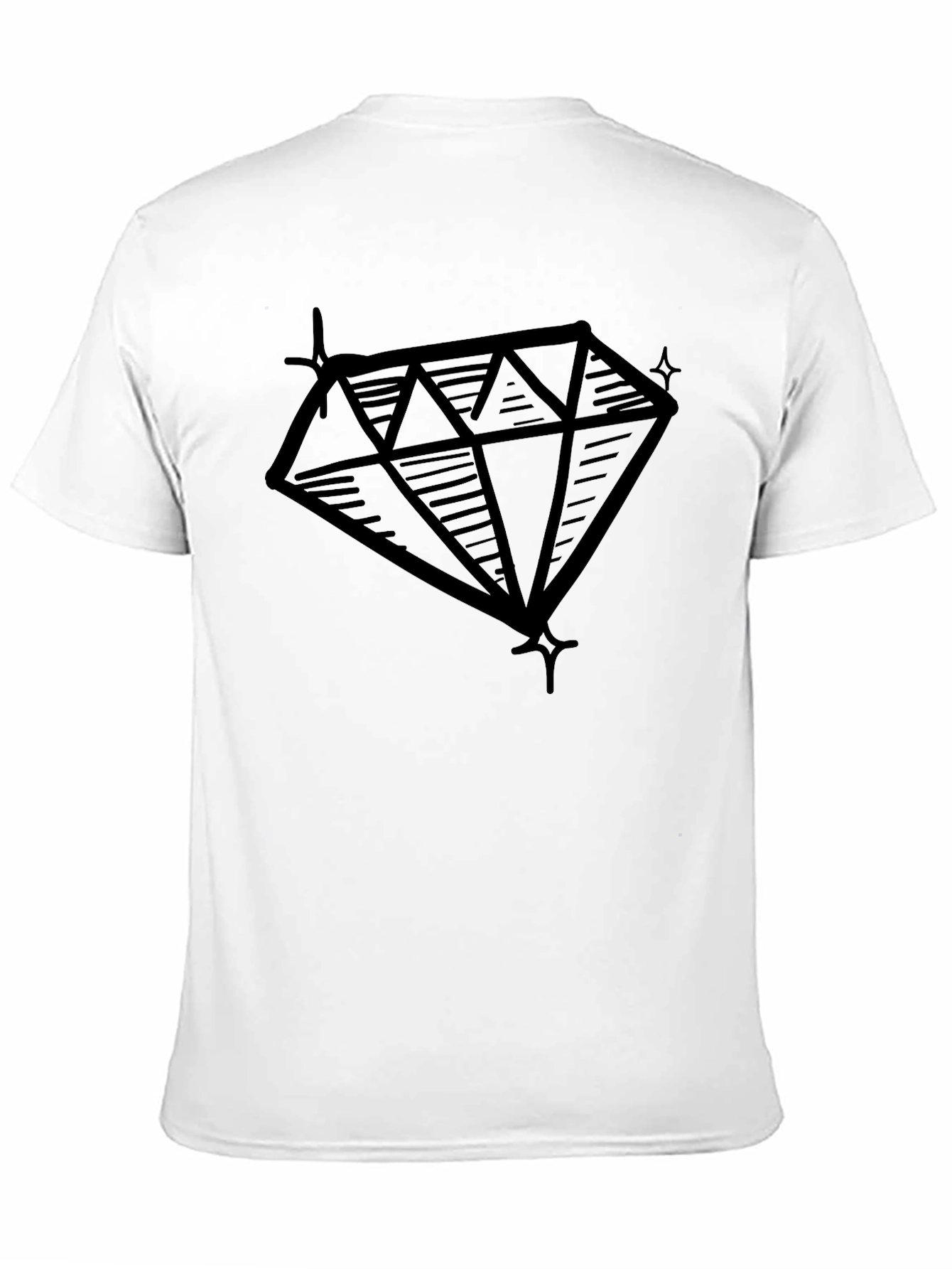 Diamond Graphic Black T-Shirt - 11