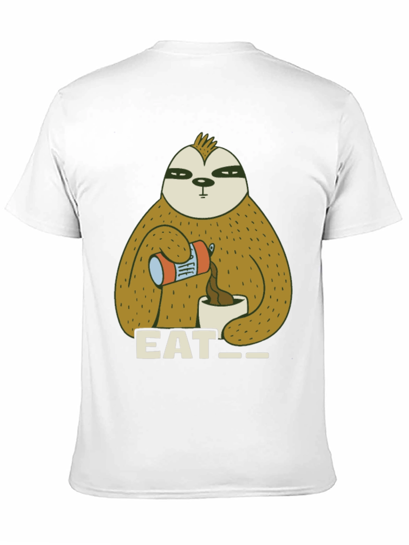 Black Eat Sloth T-Shirt - Funny Coffee Lover Tee view 11