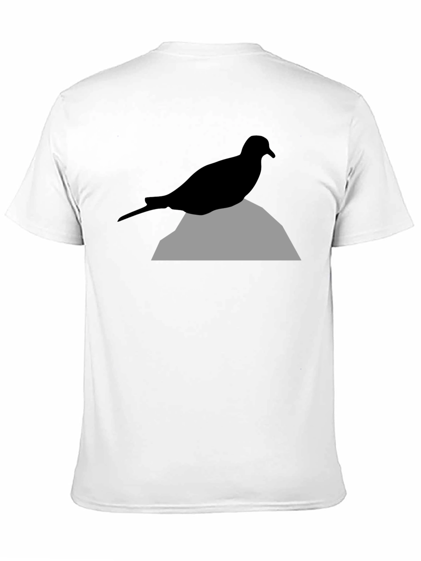 Black Bird on Rock Graphic Tee - Unisex Black T-Shirt view 11