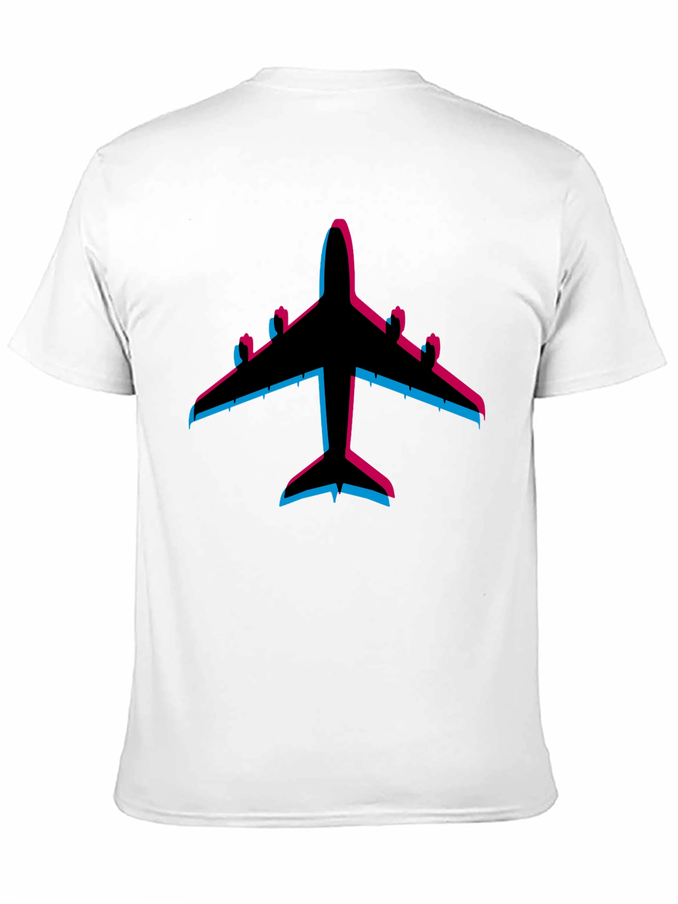 Black Retro Airplane Graphic Tee - Black Cotton Blend view 11