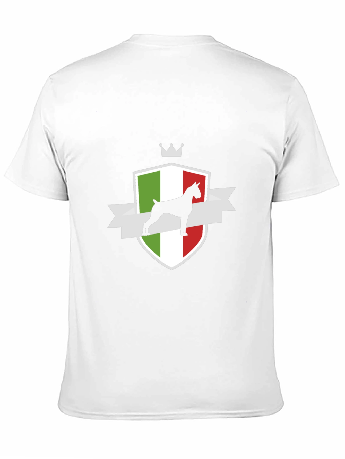 Black Italian Boxer Dog Crest T-Shirt - Black view 11