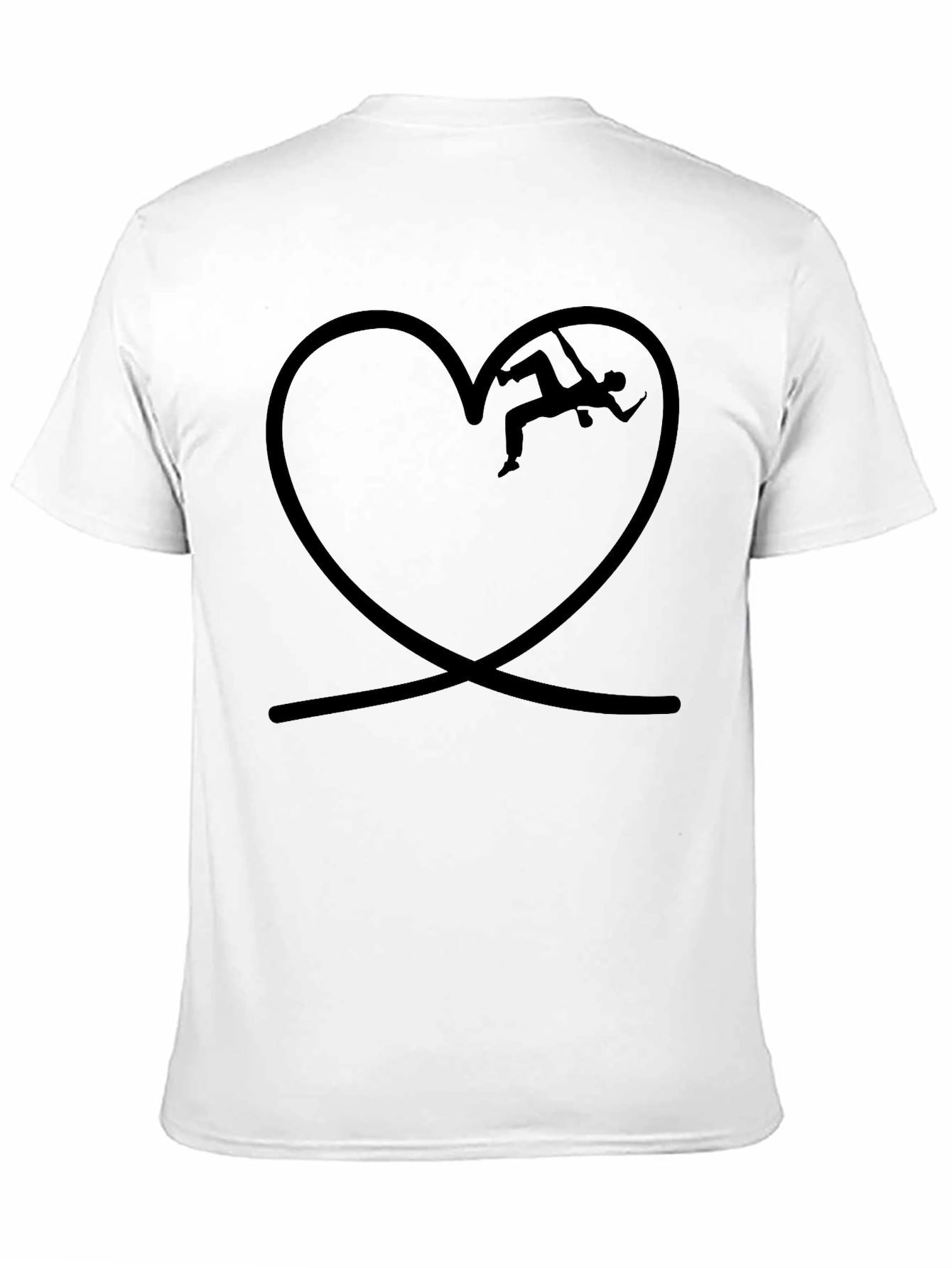Black Climbing Heart Graphic T-Shirt - Black view 11