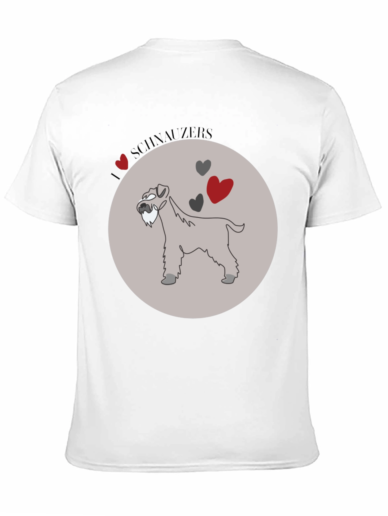 Black I Love Schnauzers Graphic Tee - Black Cotton Blend view 11