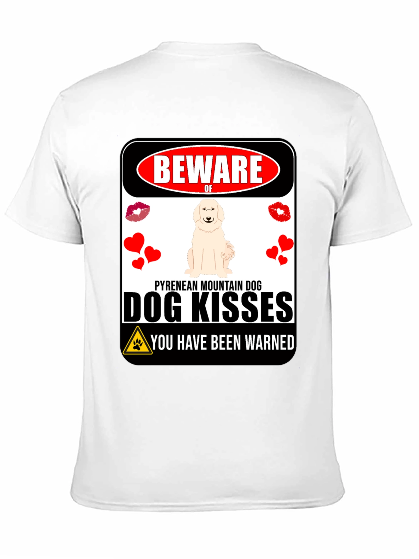 Black Beware of Dog Kisses T-Shirt view 11