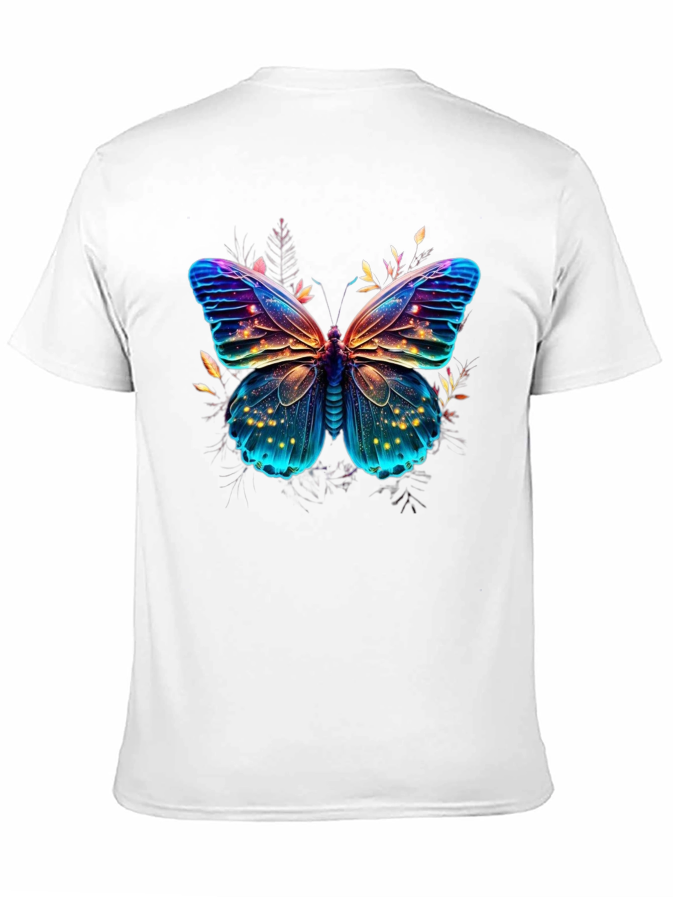 Black Butterfly Graphic Print Men's T-Shirt view 11