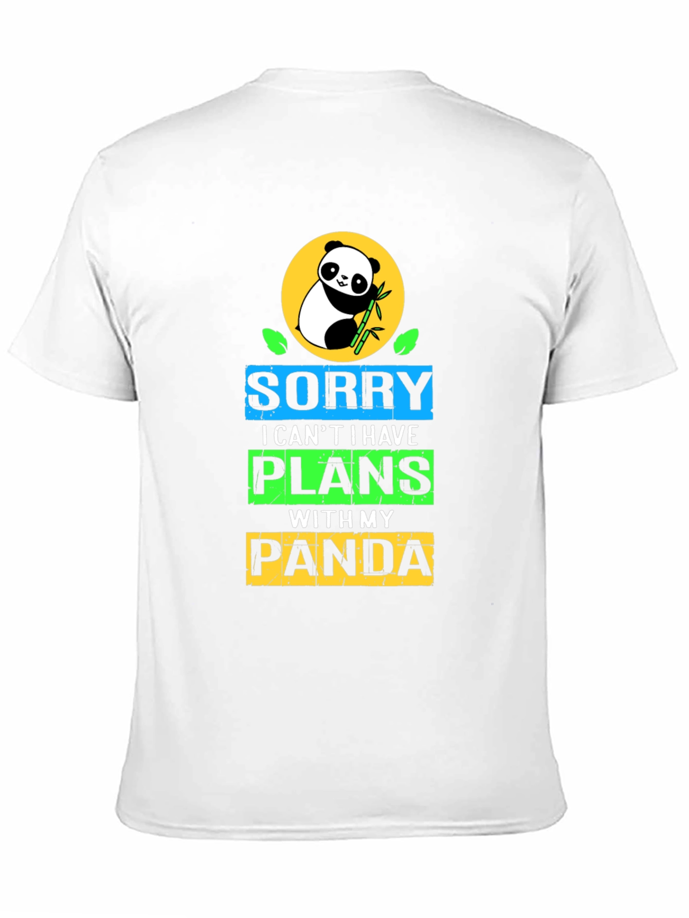 Black Sorry I Have Plans With My Panda T-Shirt view 11