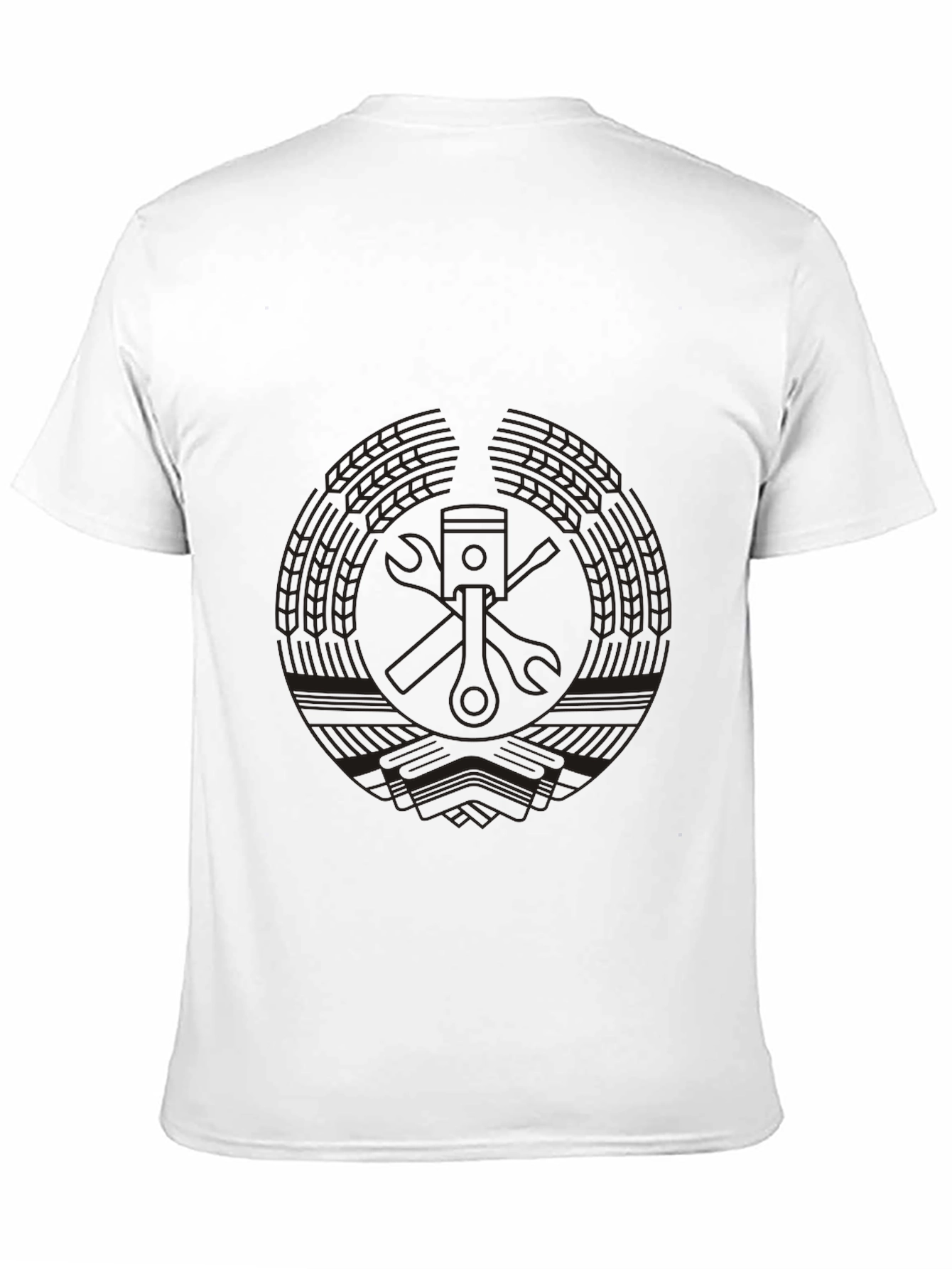 Black Men's Black Graphic Tee - Mechanic Piston view 11