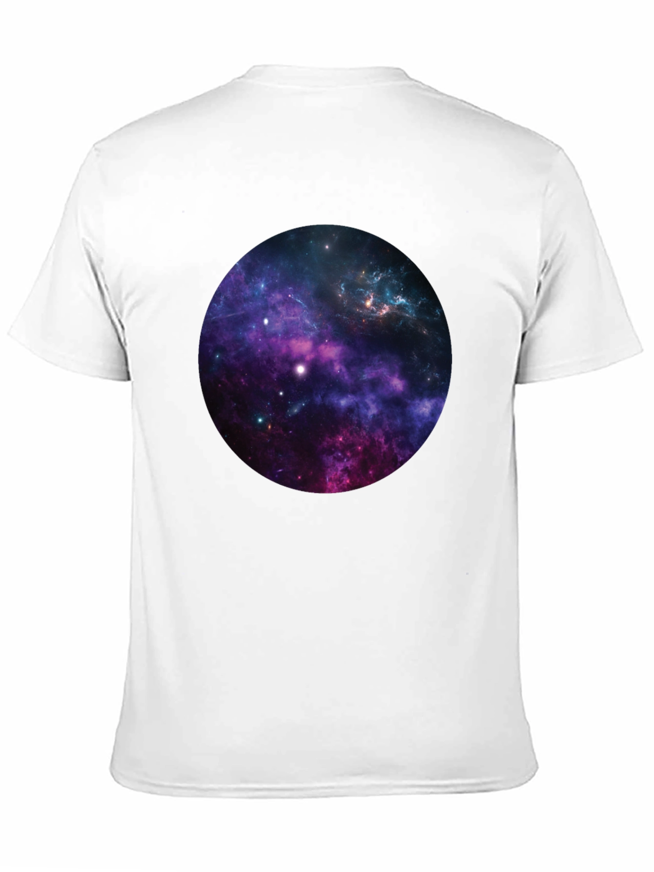 Black Galaxy Graphic Print Black T-Shirt view 11