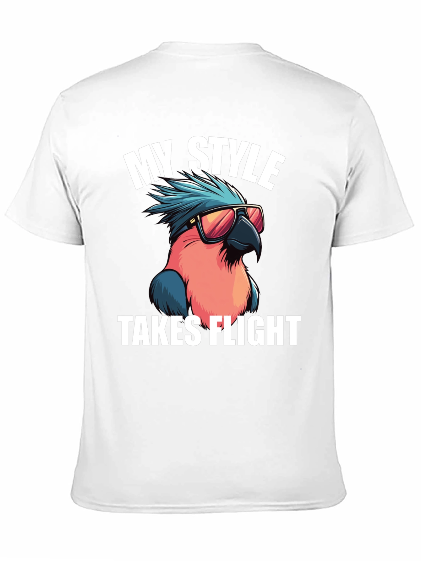 Black Cool Parrot T-Shirt: My Style Takes Flight view 11