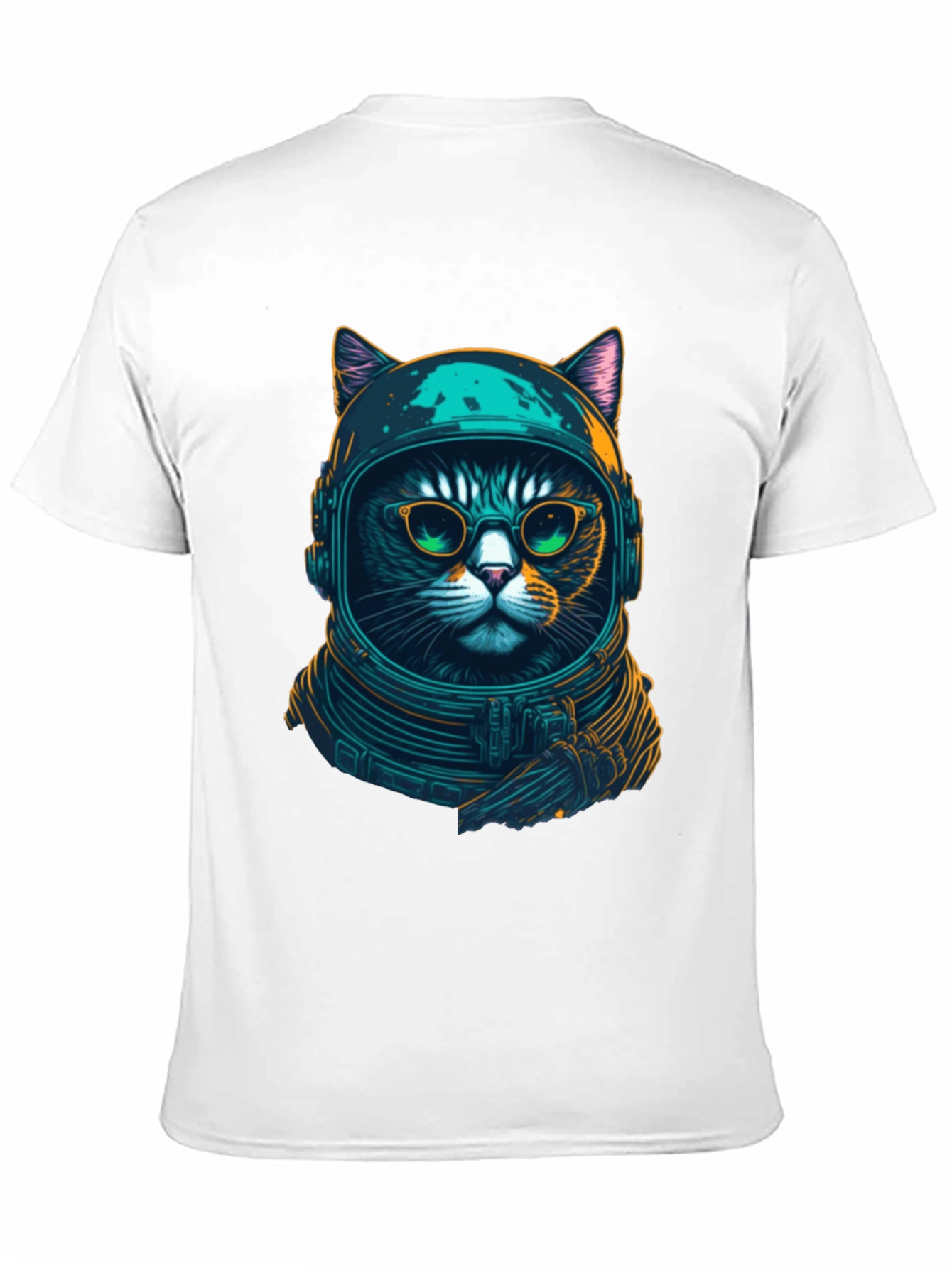 Black Cosmic Cat T-Shirt - Astronaut Kitty Design view 11