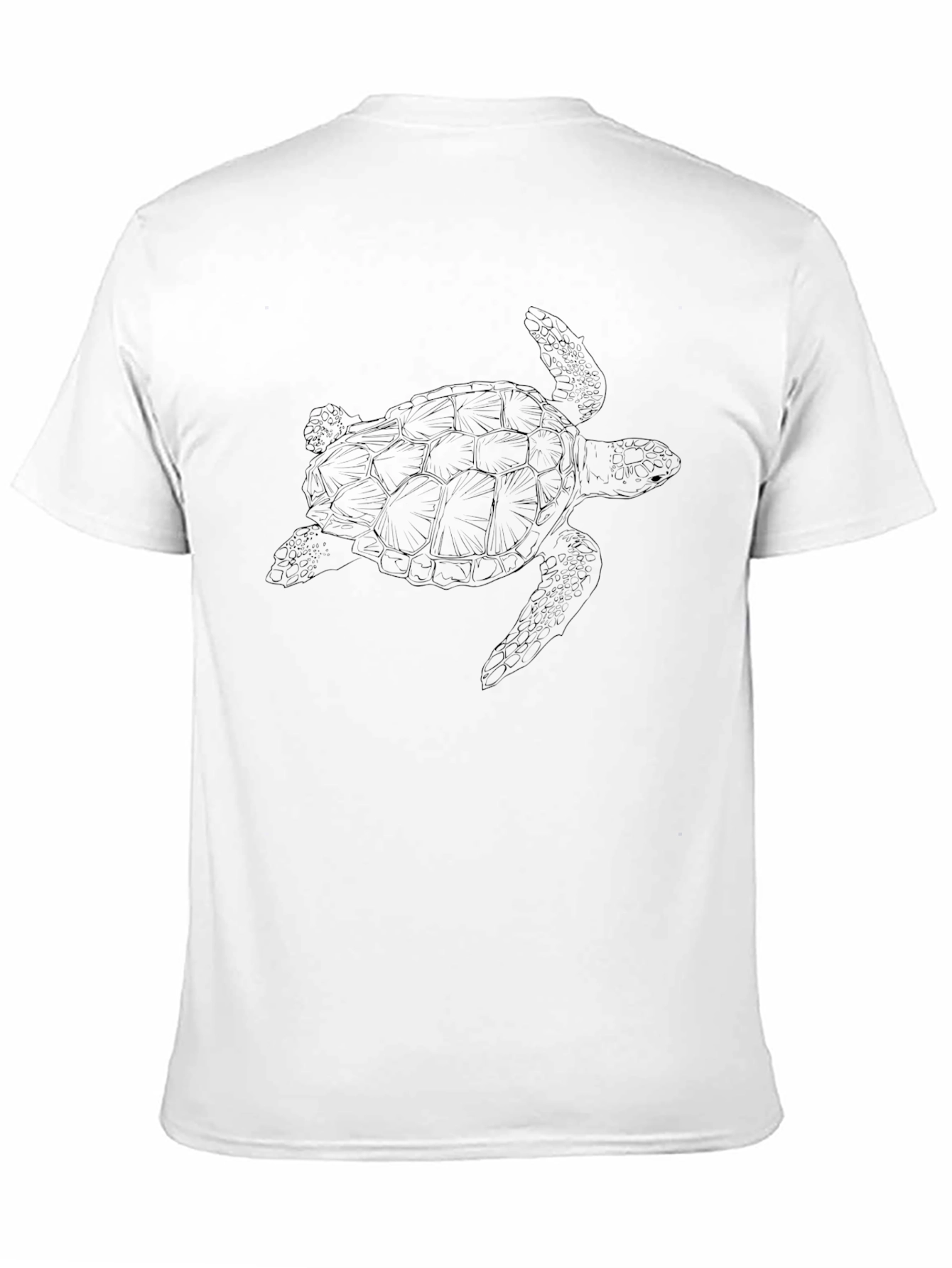Black Men's Black Turtle Graphic Tee - Casual Short Sleeve Shirt view 11