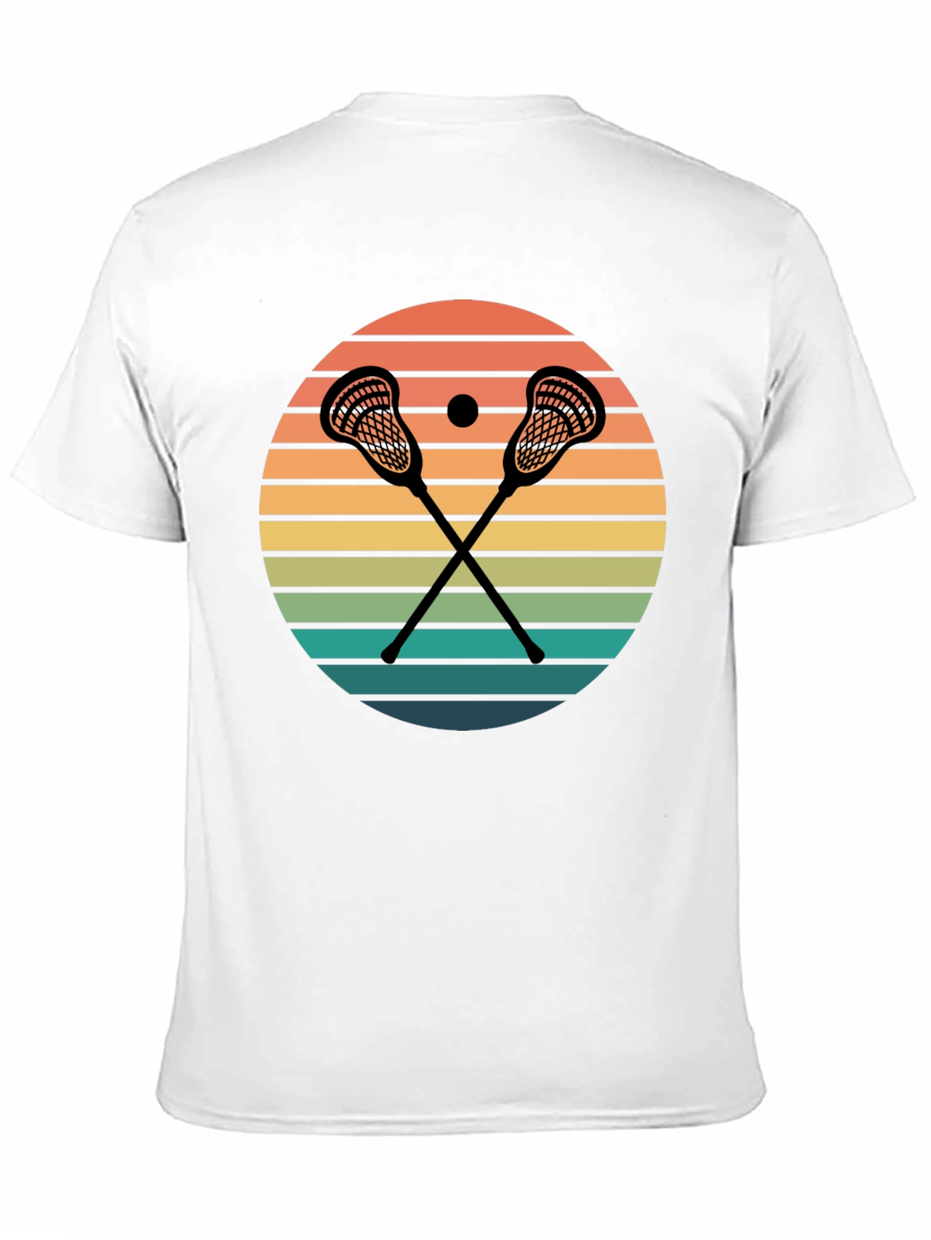 Black Lacrosse Sunset Graphic T-Shirt view 11