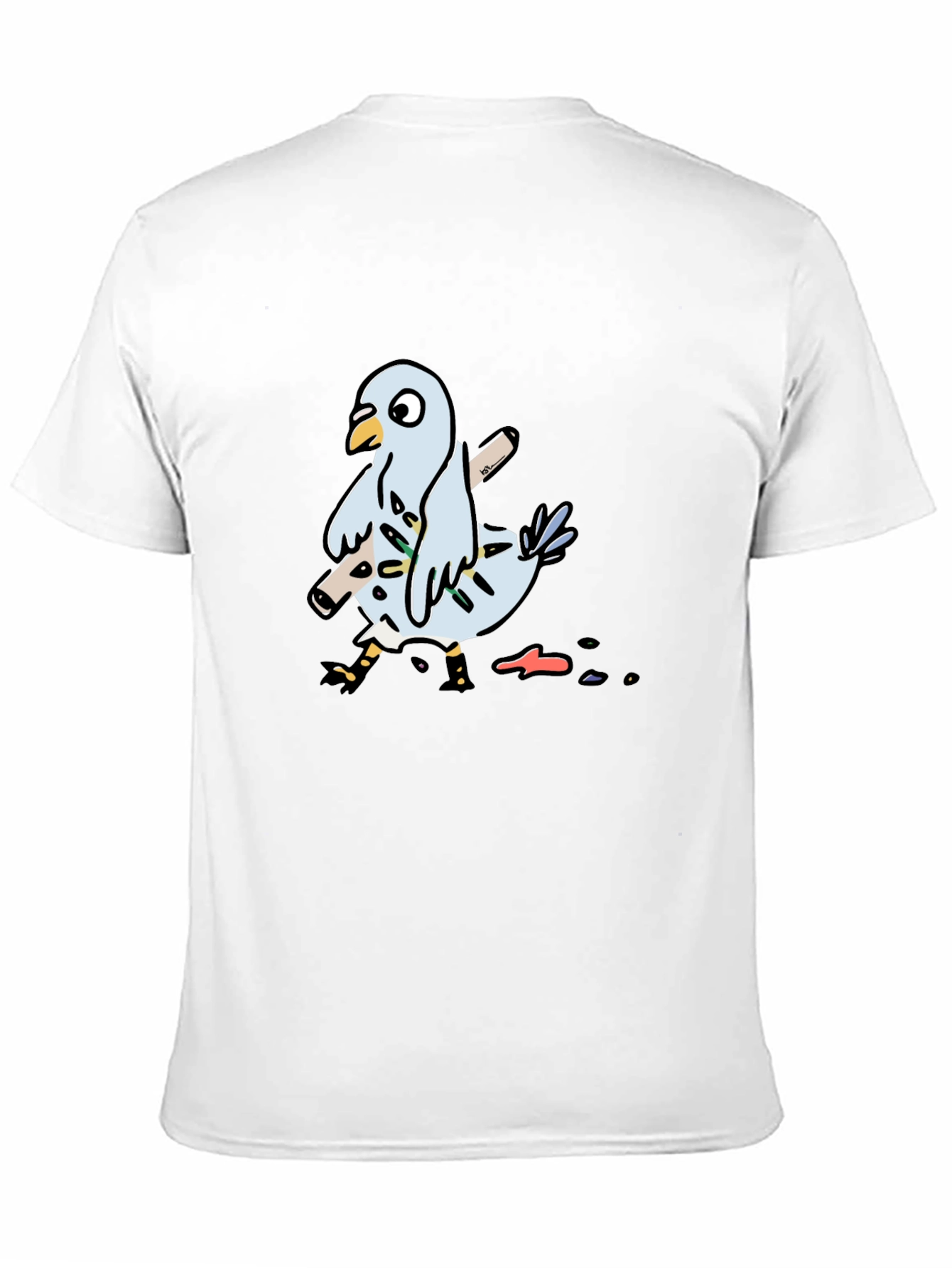 Black Pigeon Graphic Tee - Funny Bird T-Shirt view 11