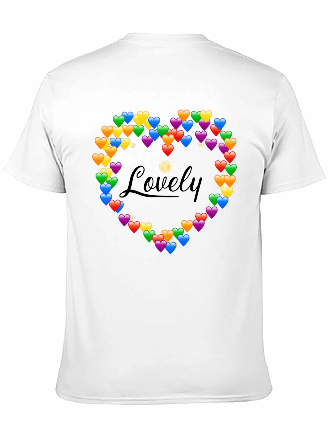 Black Lovely Heart Emoji Graphic T-Shirt view 11