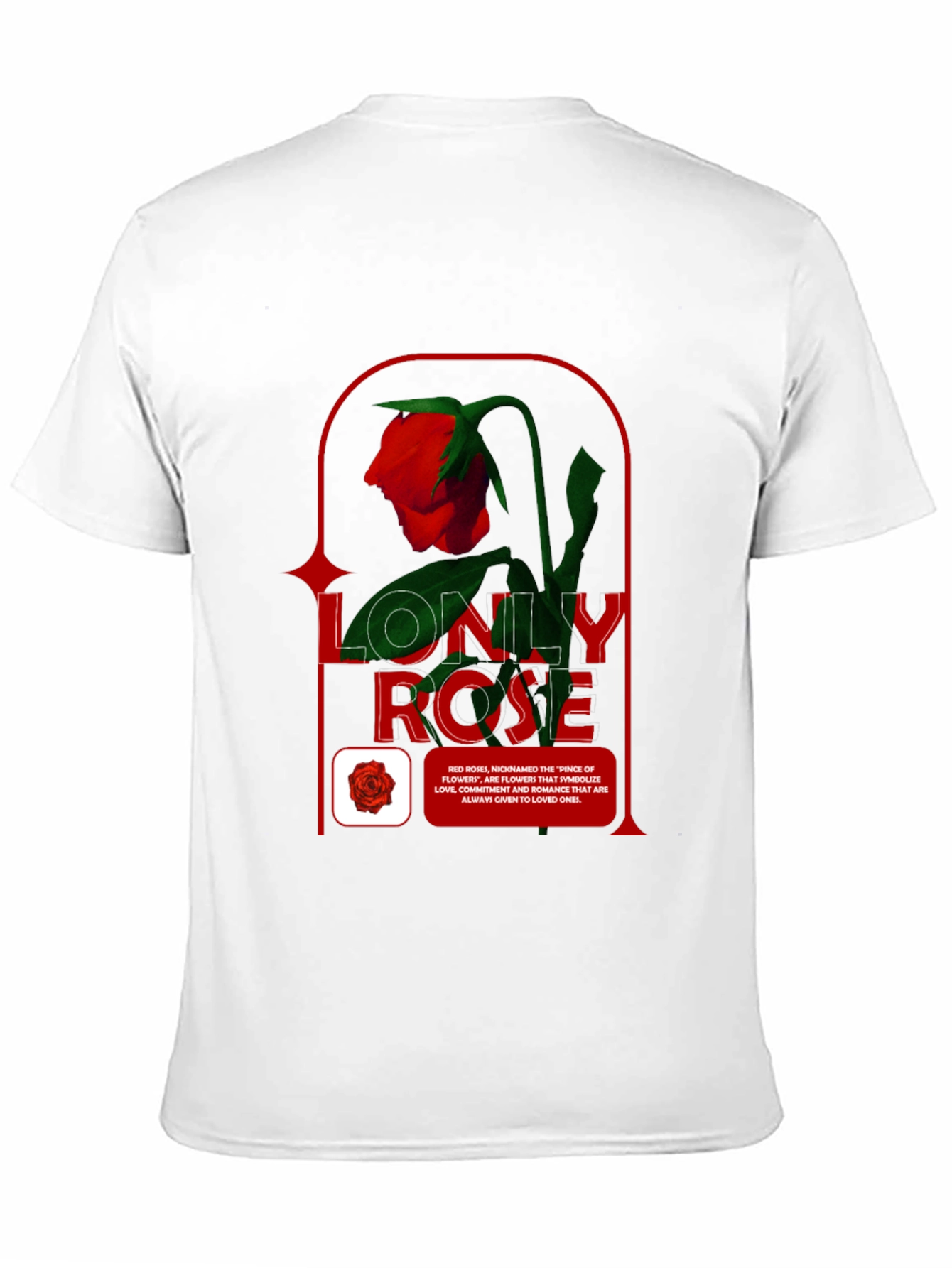 Black Lonely Rose Graphic Tee - Stylish Casual Wear view 11