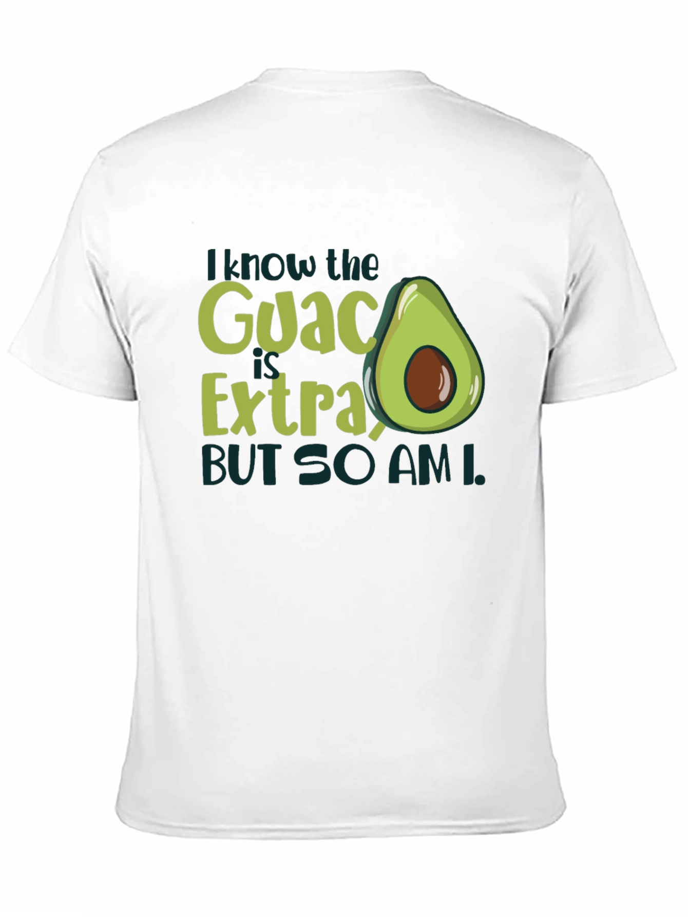 Black I Know The Guac Is Extra Avocado T-Shirt view 11