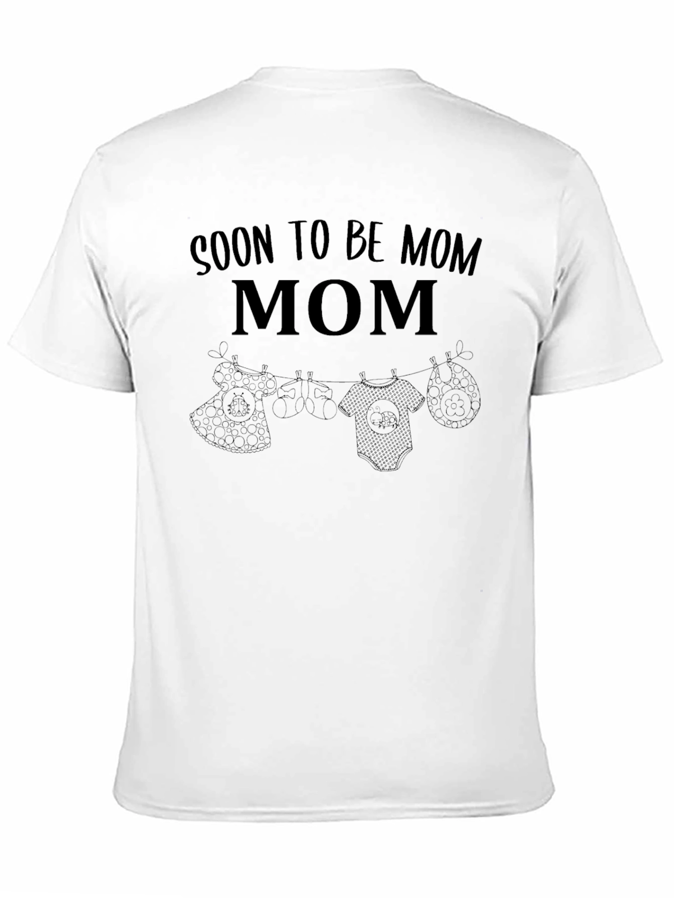 Black Soon To Be Mom T-Shirt, Unisex Pregnancy Tee view 11