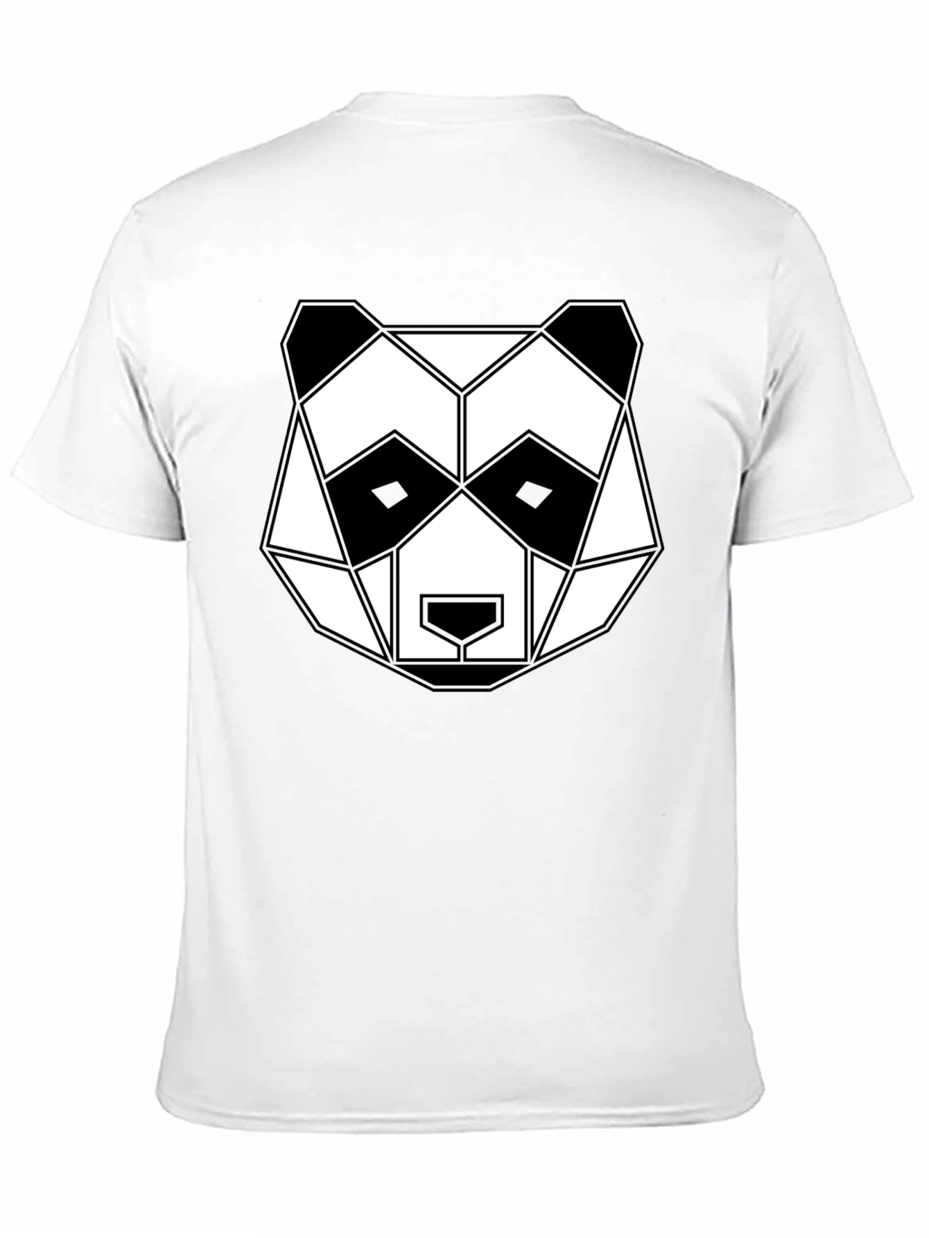 Black Geometric Panda Graphic Tee - Black view 11