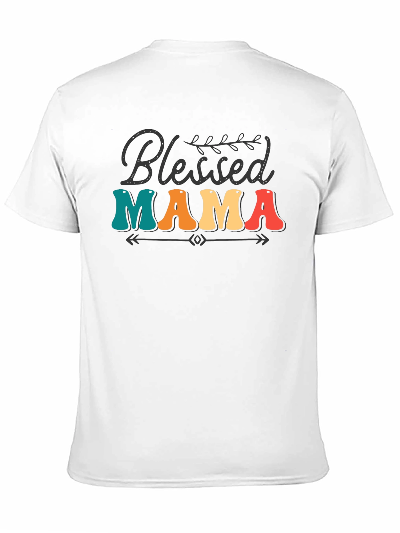 Black Blessed Mama Retro Graphic Tee view 11