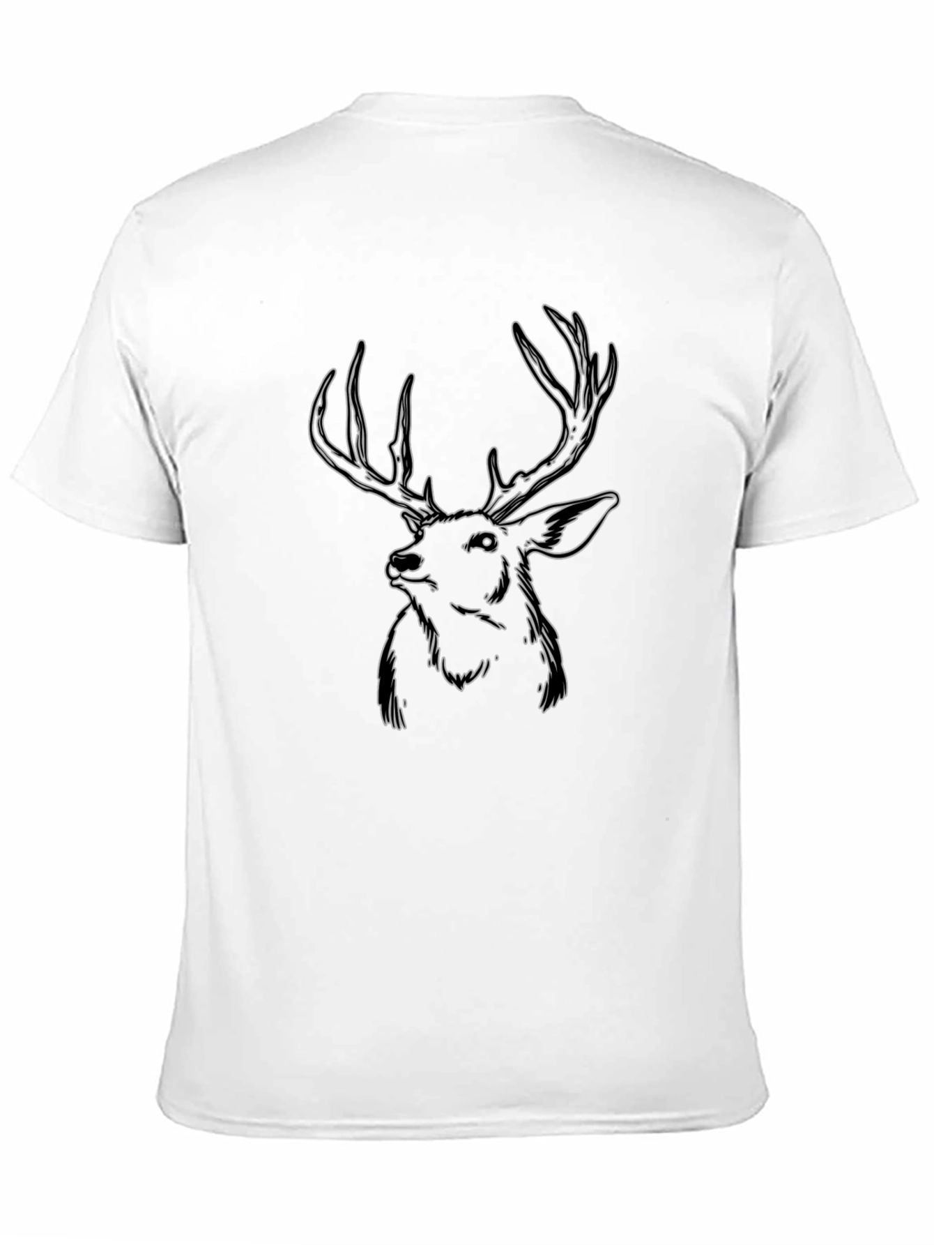 Black Deer Outline Graphic T-Shirt - Black view 11