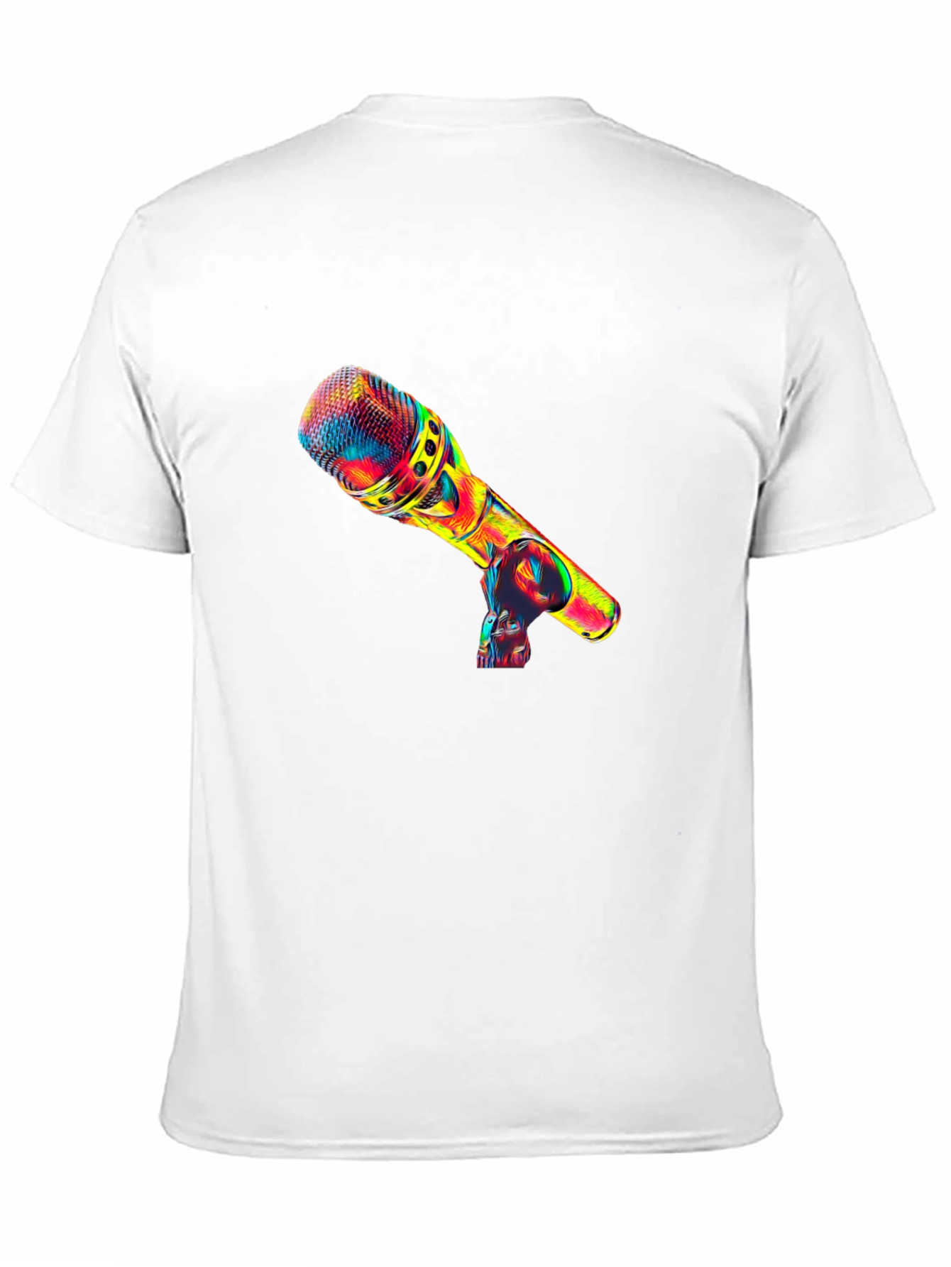 Black Colorful Microphone Graphic Tee view 11