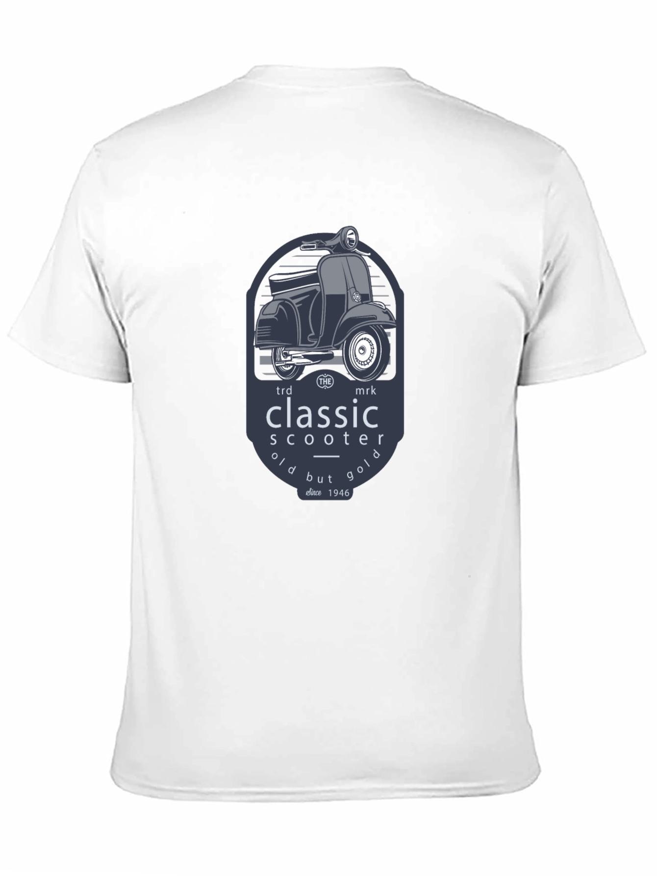 Black Classic Scooter T-Shirt - Vintage Style view 11