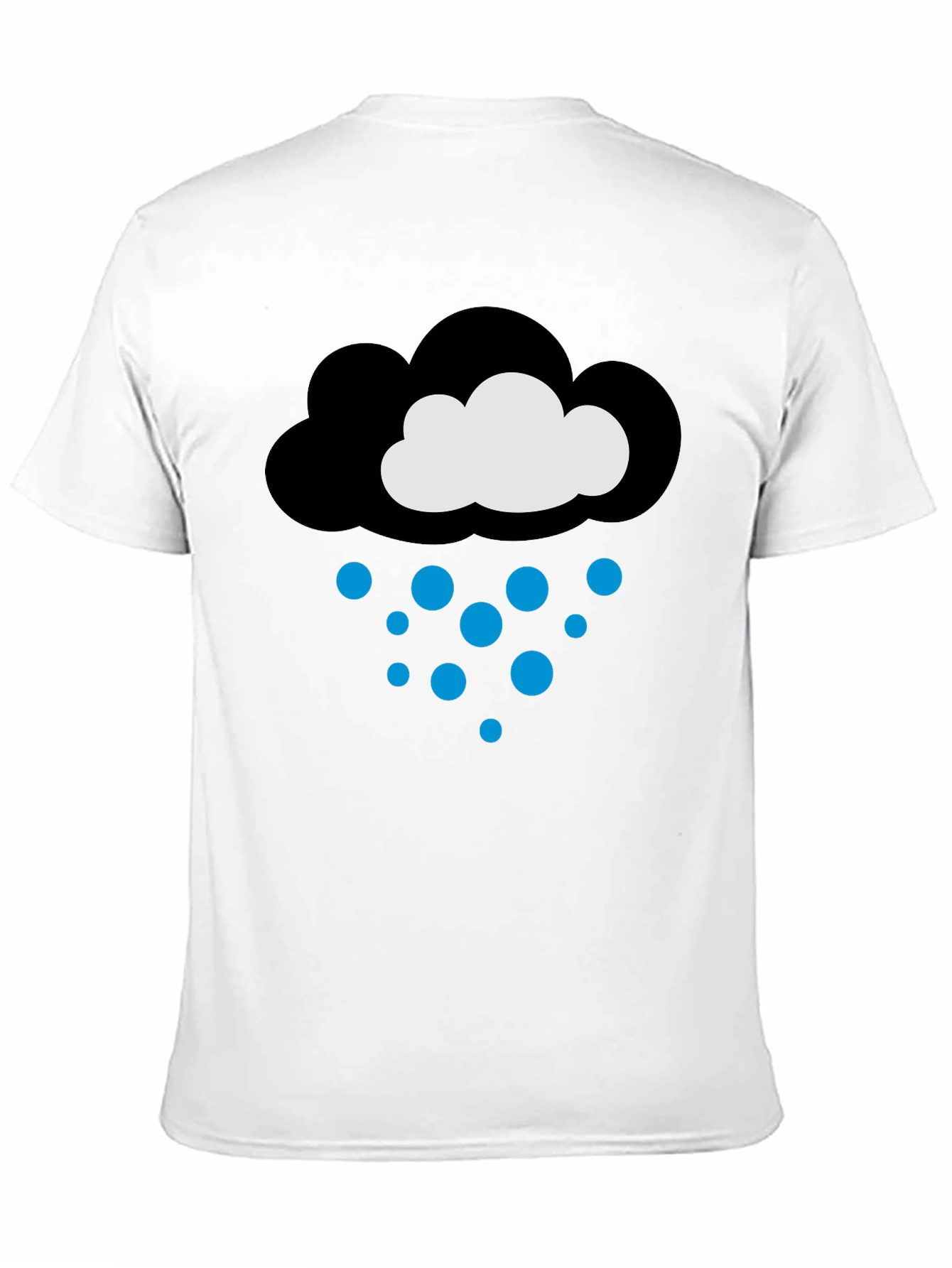 Black Rain Cloud Graphic T-Shirt - Black view 11