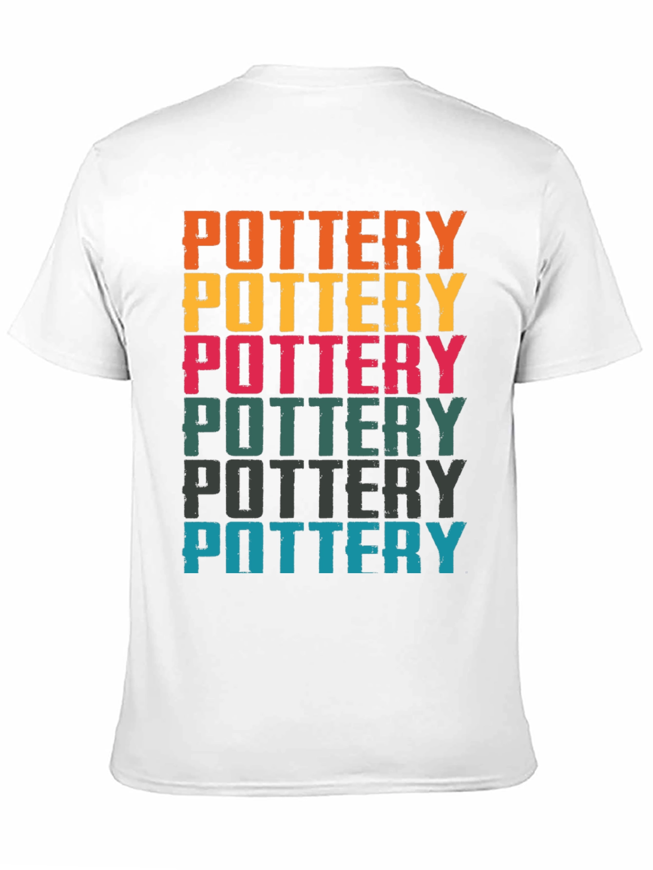 Black Retro Pottery T-Shirt | Colorful Potter Tee view 11