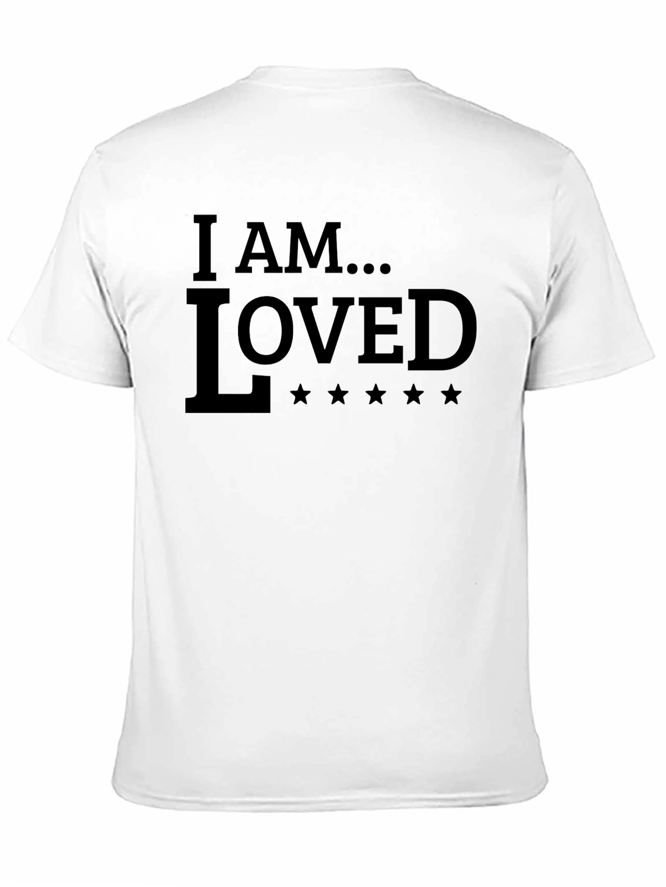 Black I AM... LOVED Graphic Tee - Unisex Black Shirt view 11