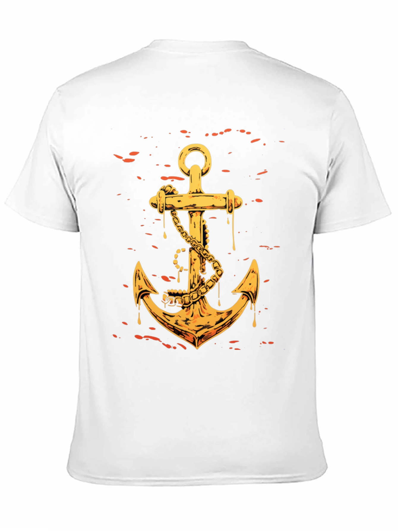 Black Golden Anchor Graphic Tee - Black Casual Shirt view 11
