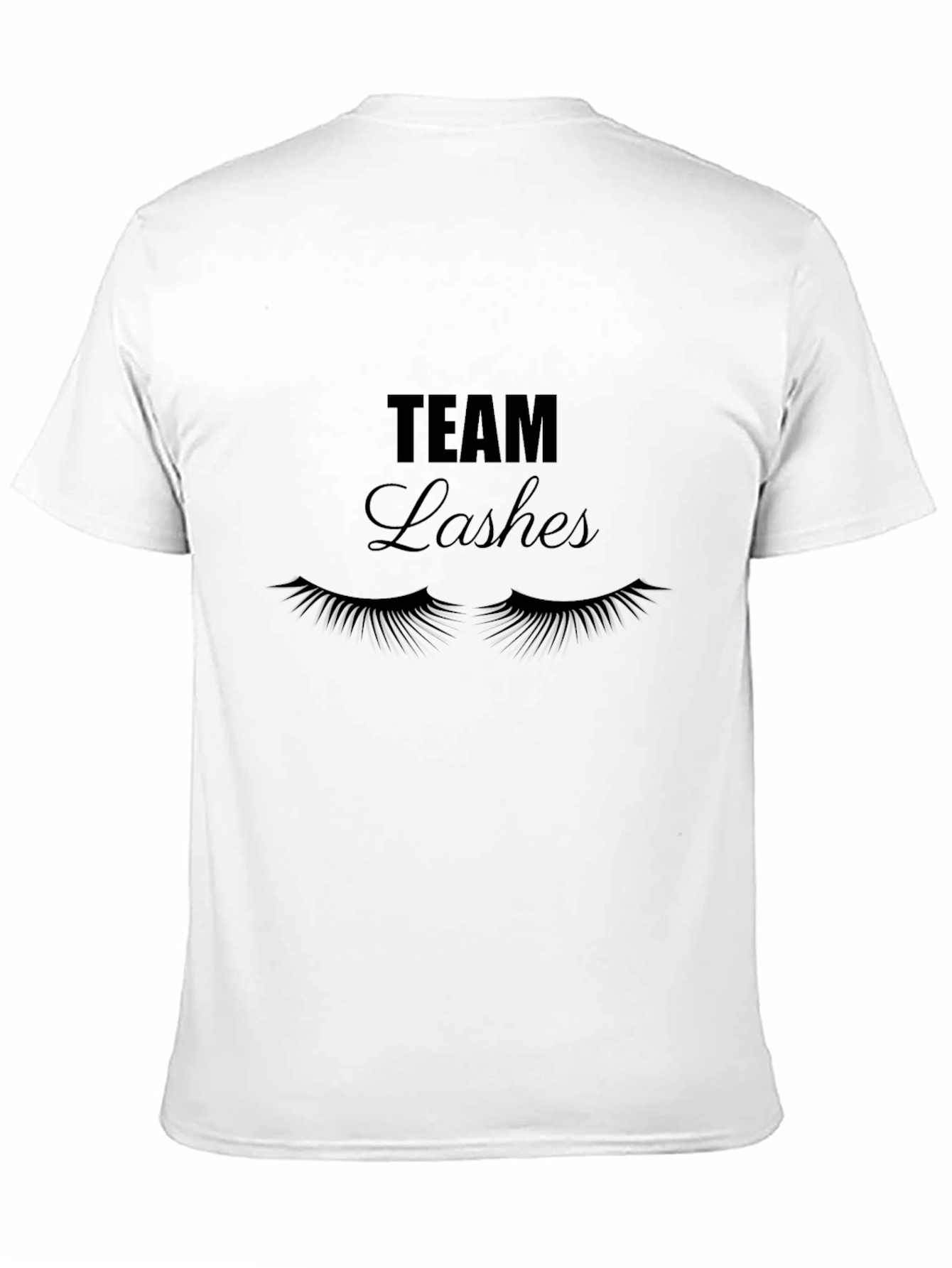 Black Team Lashes Graphic Tee - Trendy Eyelash Design view 11