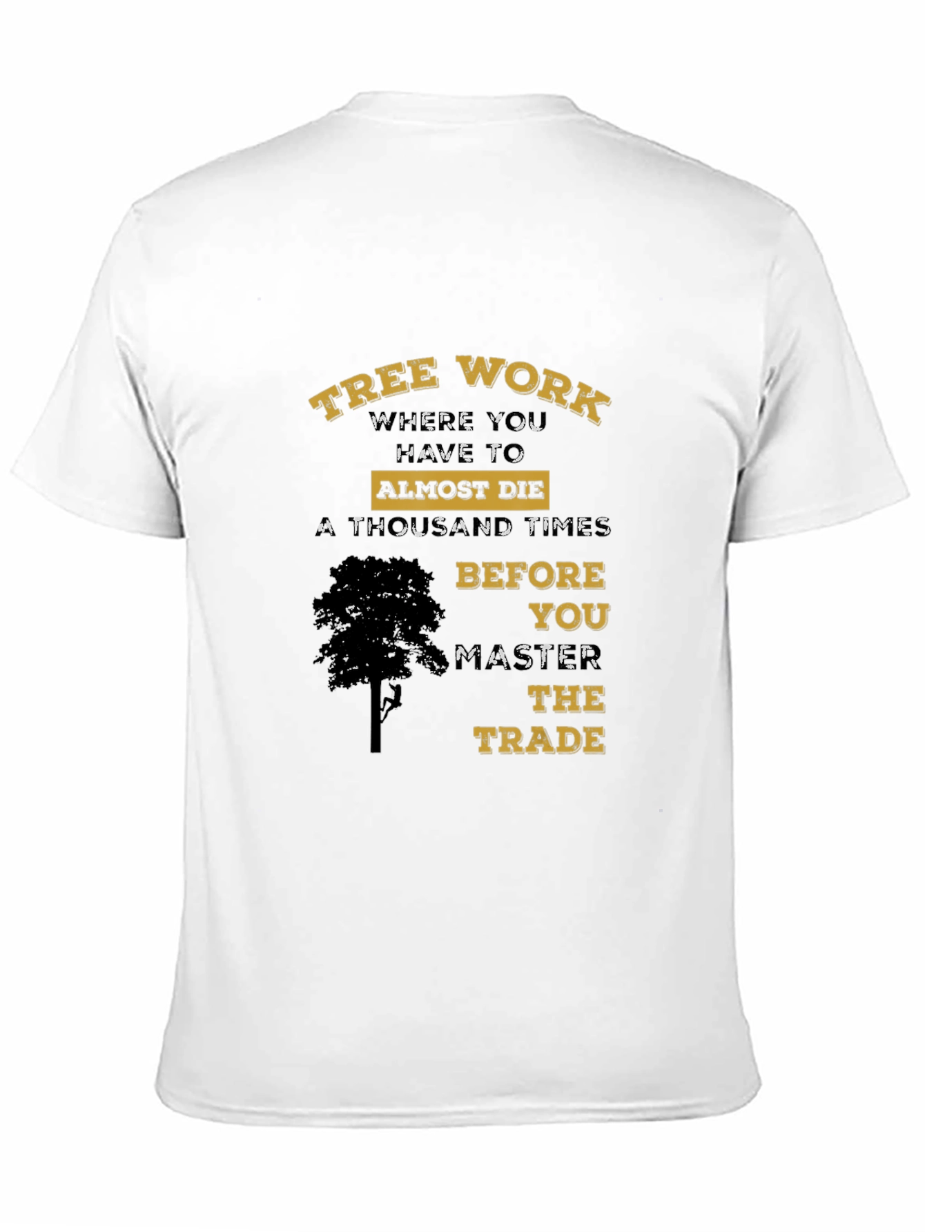 Black Tree Work Graphic T-Shirt view 11