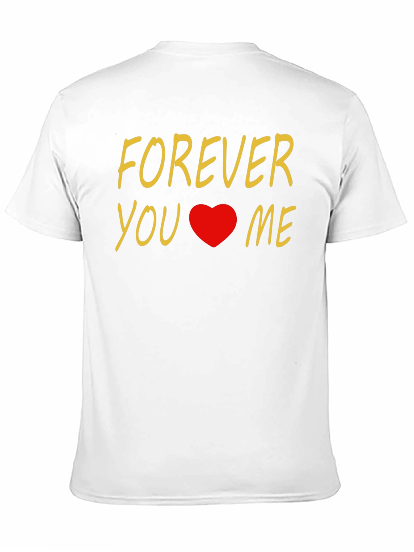 Black Forever You & Me Heart Graphic Black T-Shirt view 11