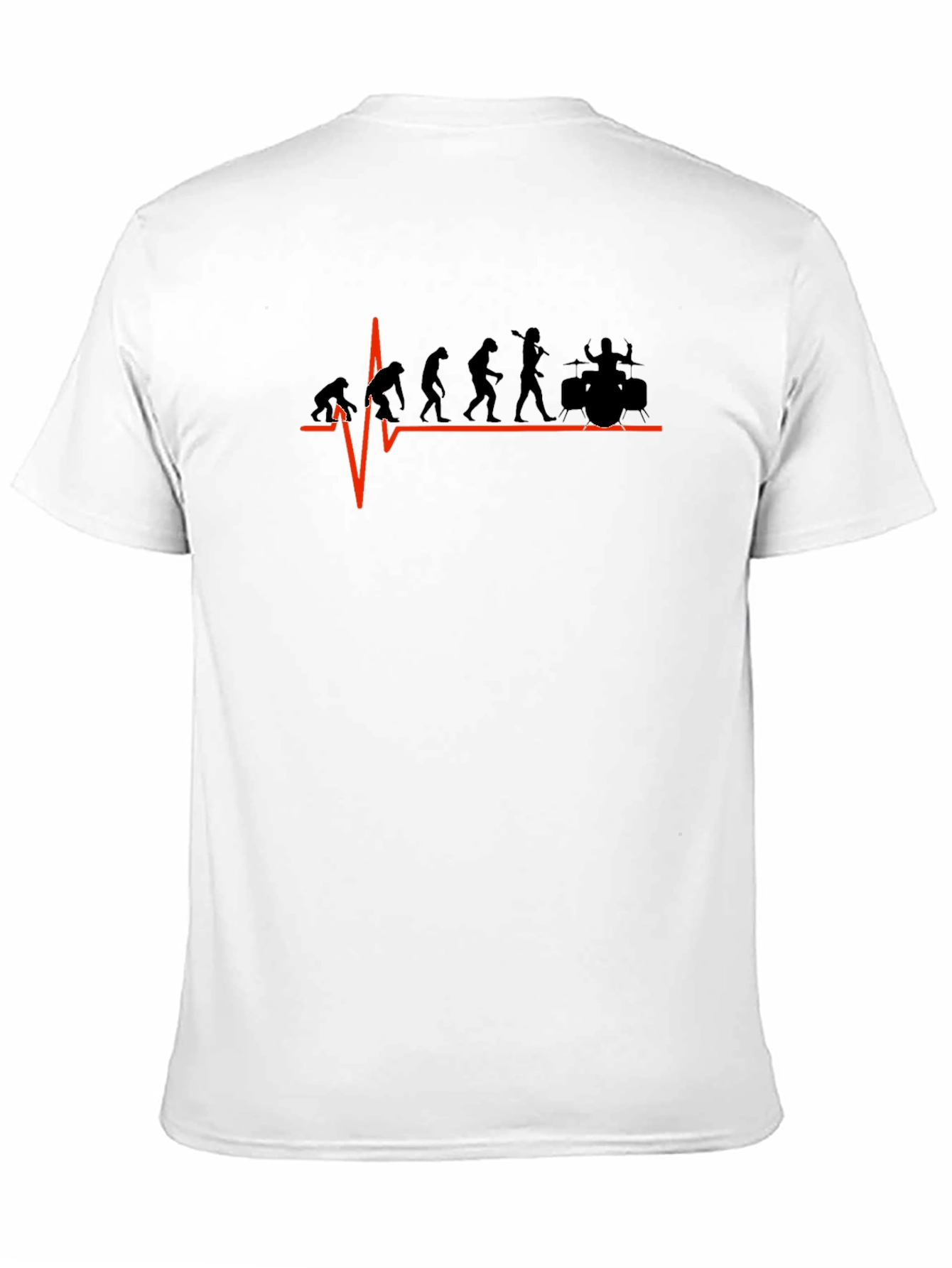 Black Drummer Evolution Graphic Tee - Black Cotton T-Shirt view 11