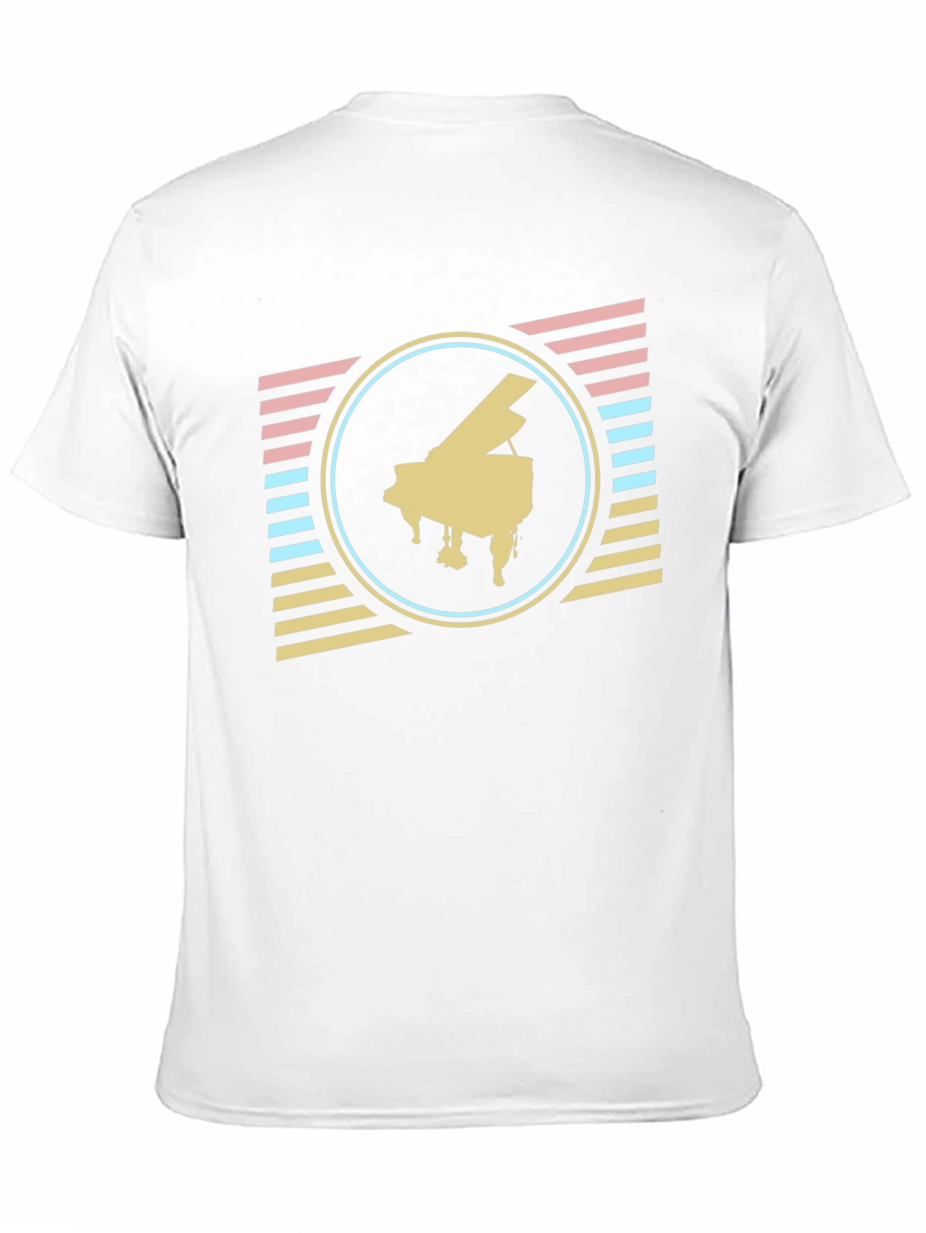 Black Retro Piano T-Shirt - Vintage Musical Style view 11