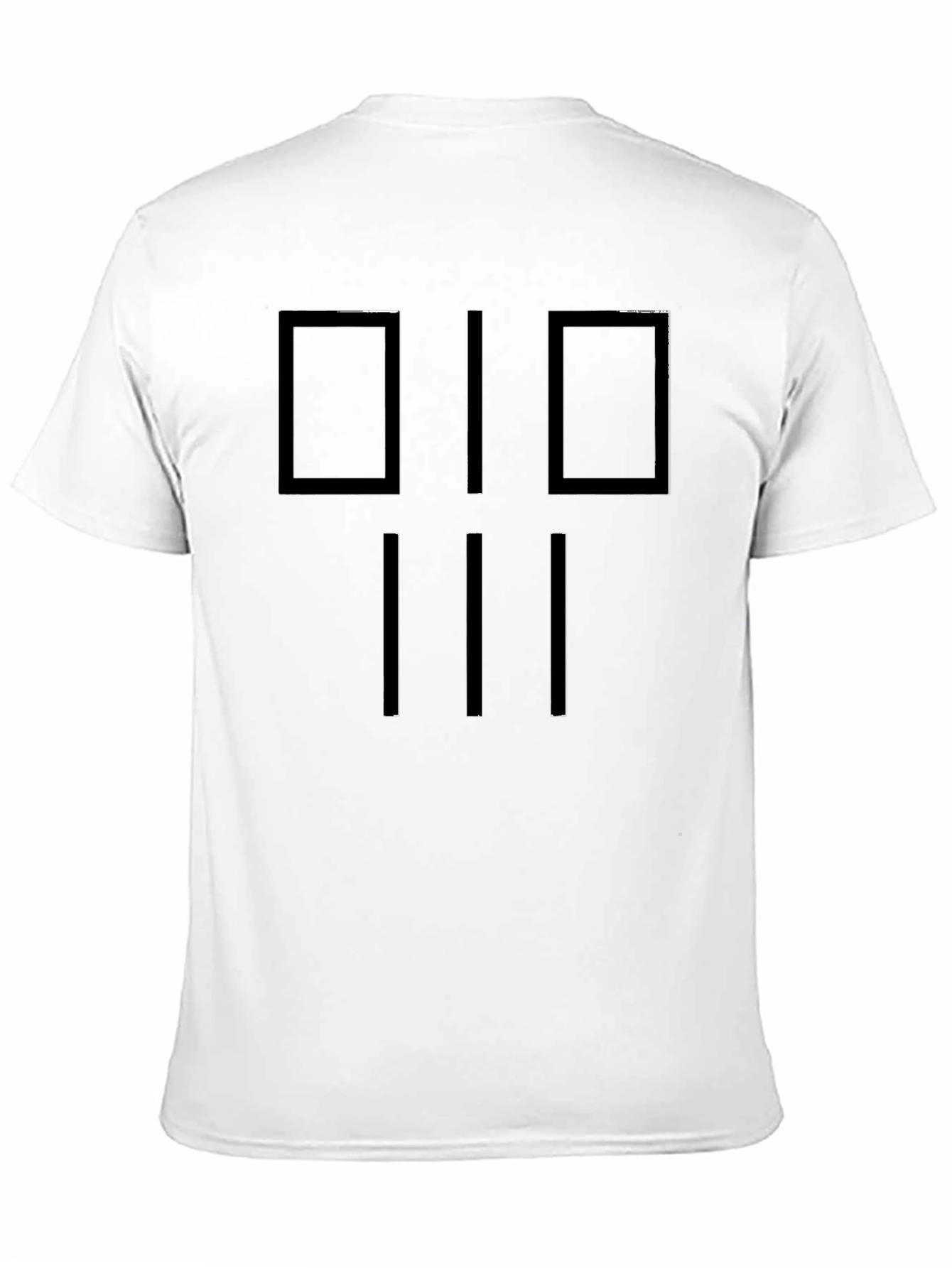 Black Modern Graphic Tee: Black Geometric Design Shirt view 11