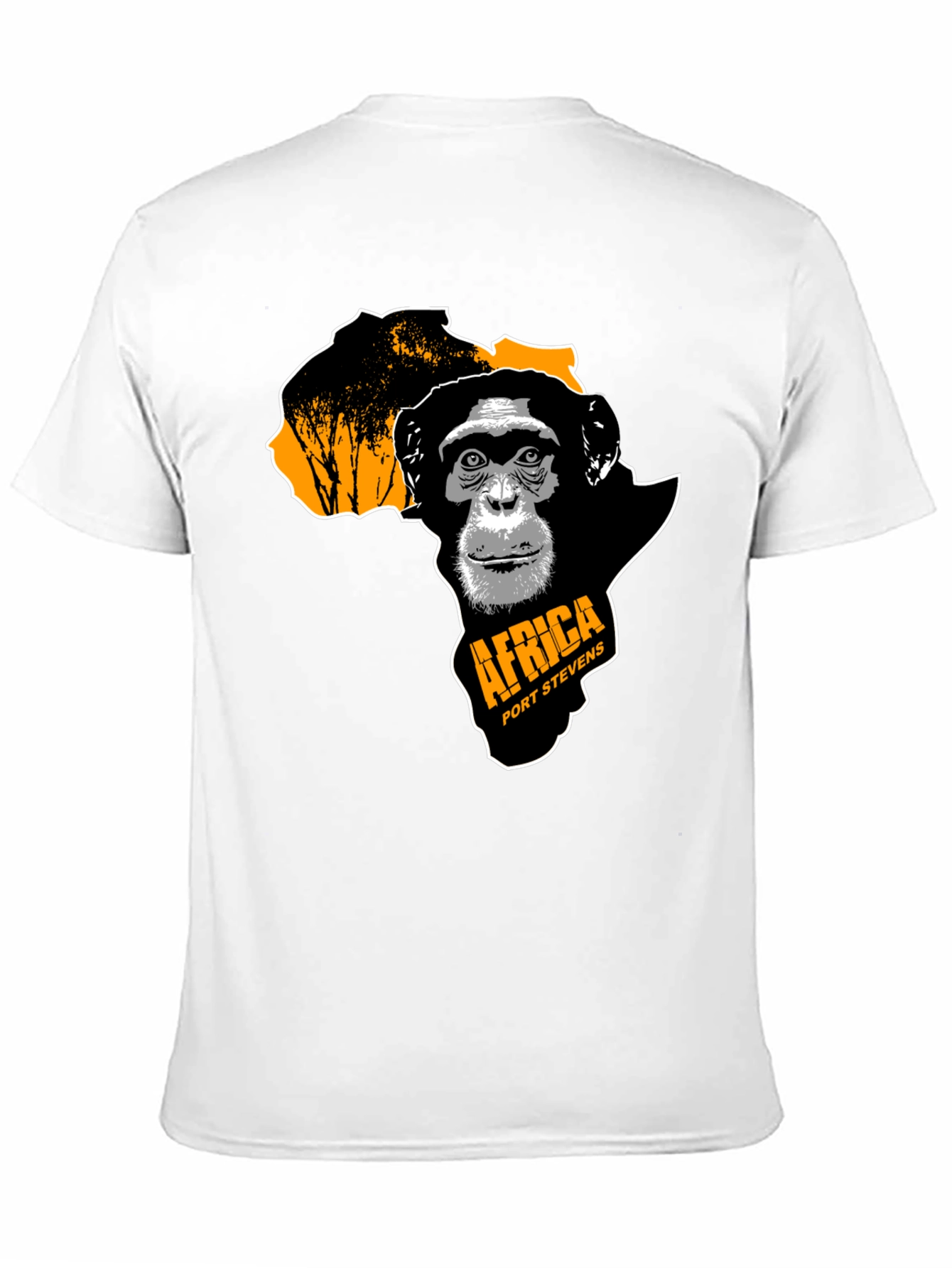 Black Africa Chimpanzee Graphic Black T-Shirt view 11