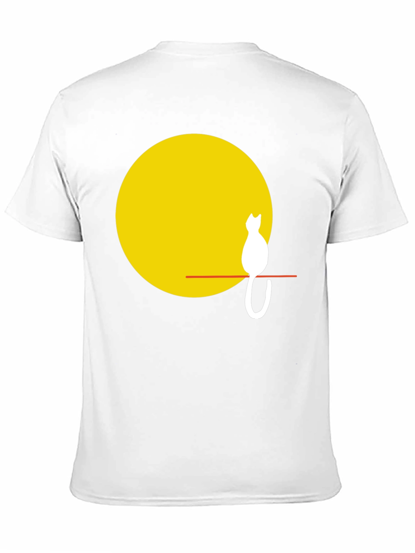 Black Cat Silhouette on Moon T-Shirt view 11