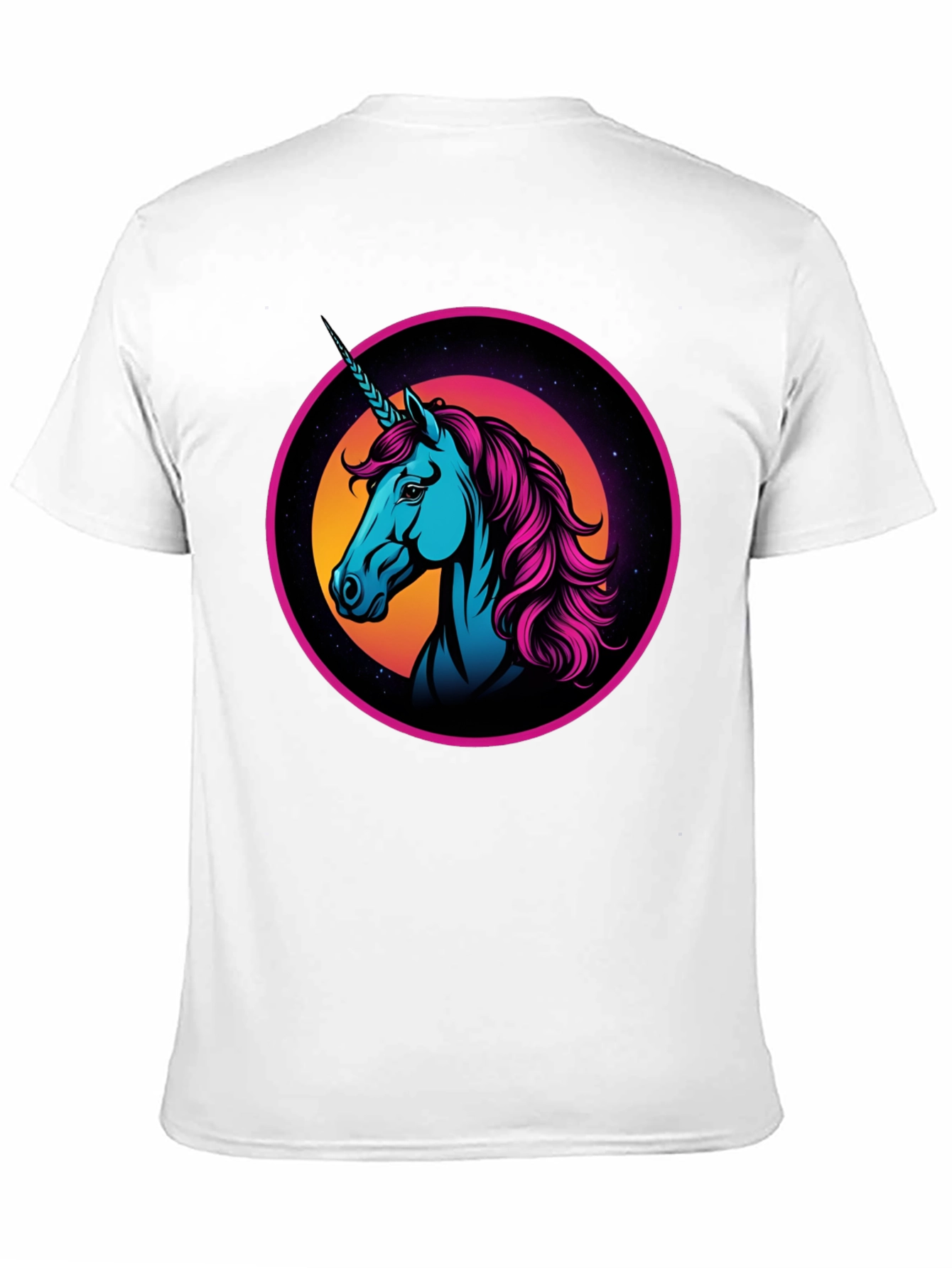 Black Retro Unicorn Graphic T-Shirt view 11