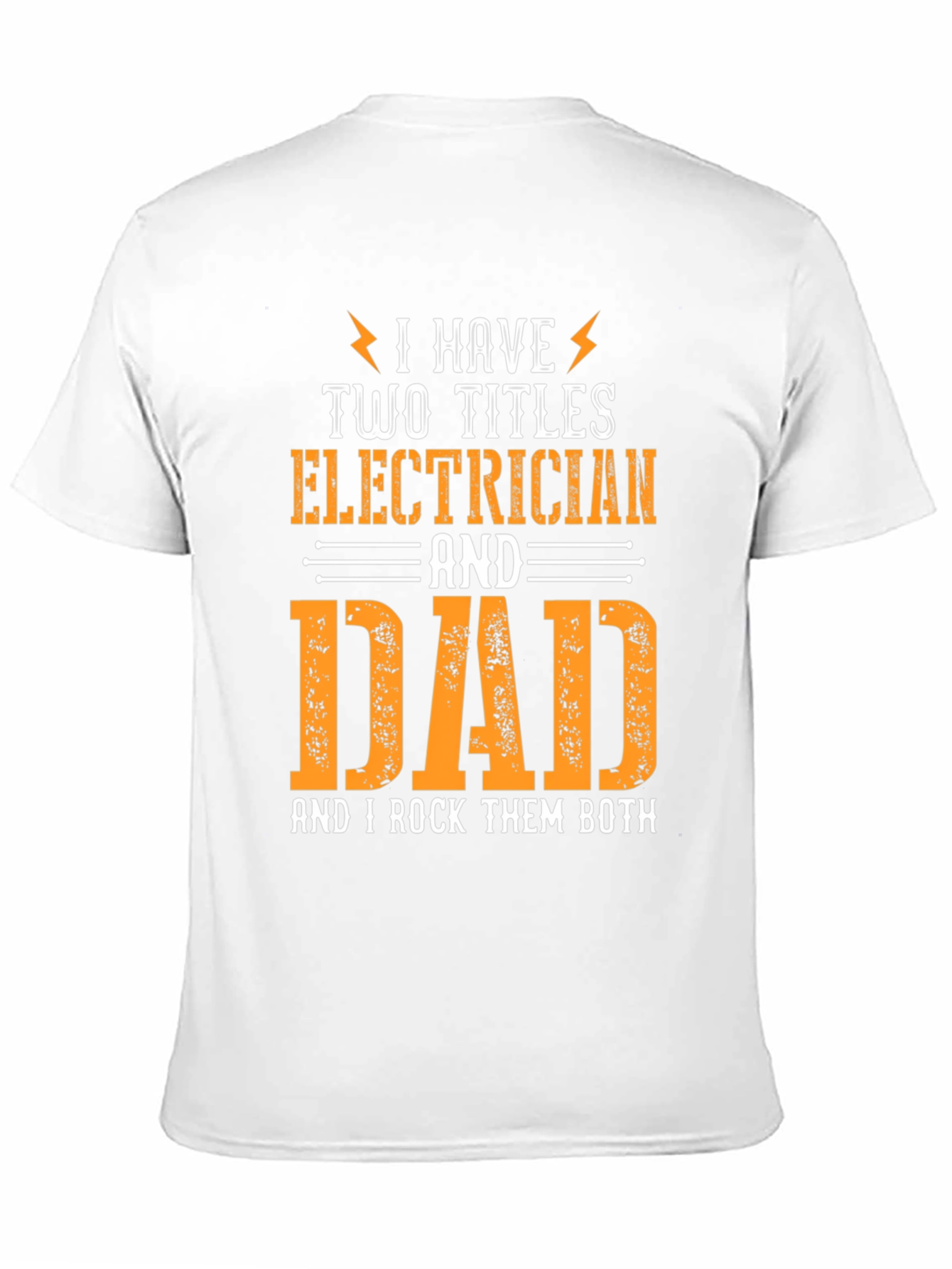 Black Electrician Dad T-Shirt: I Rock Them Both! view 11