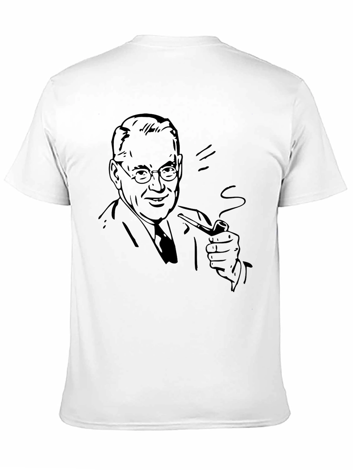 Black Vintage Pipe Smoker T-Shirt - Black Graphic Tee view 11