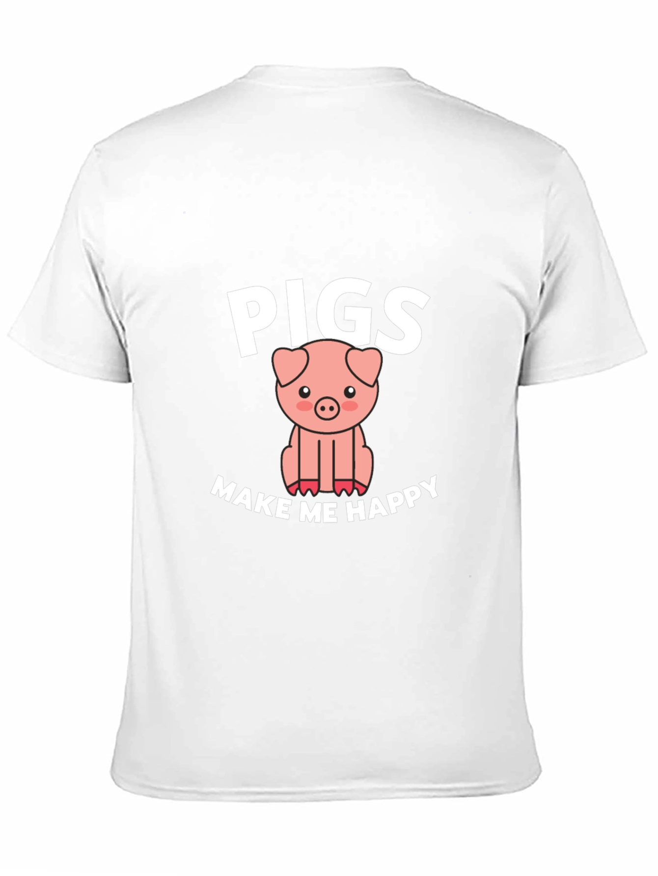 Black Pigs Make Me Happy Graphic T-Shirt view 11