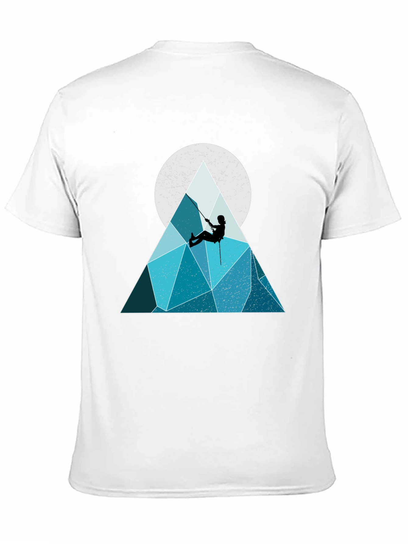 Black Geometric Mountain Climber Graphic Tee view 11