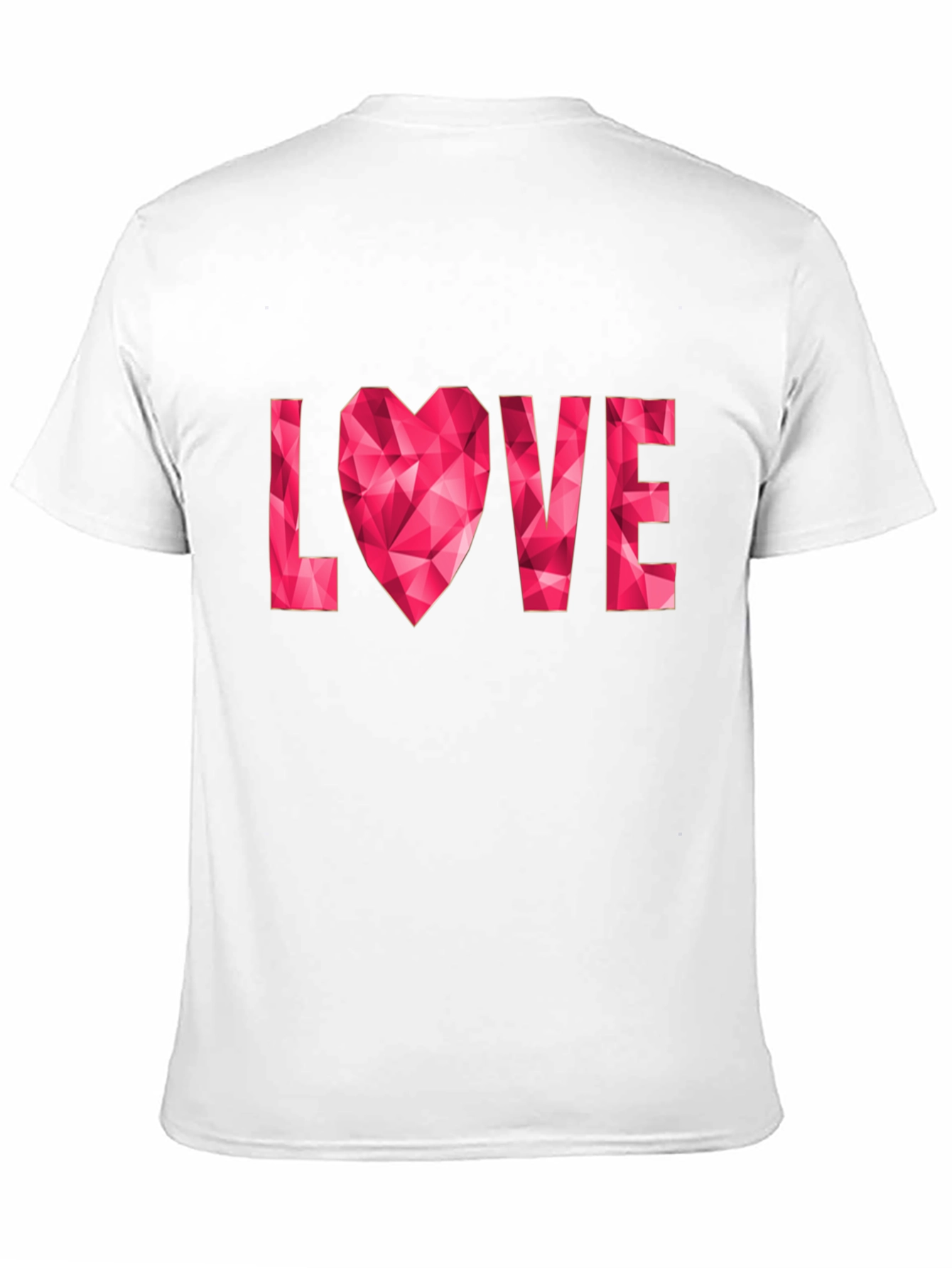 Black Geometric Heart Love Graphic Black T-Shirt view 11