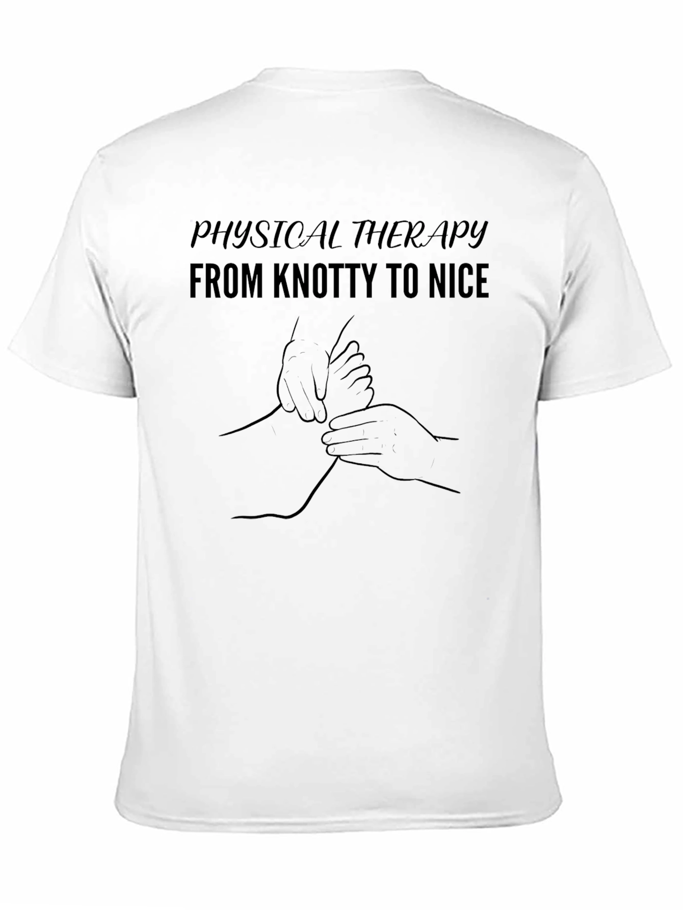 Black Physical Therapy T-Shirt - From Knotty to Nice view 11