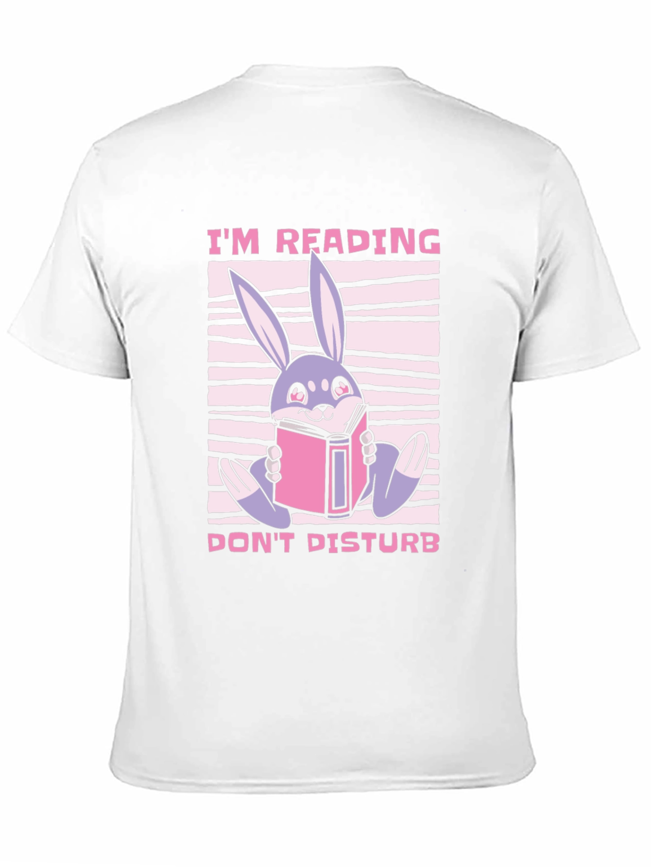 Black Reading Bunny Graphic T-Shirt - Don't Disturb view 11
