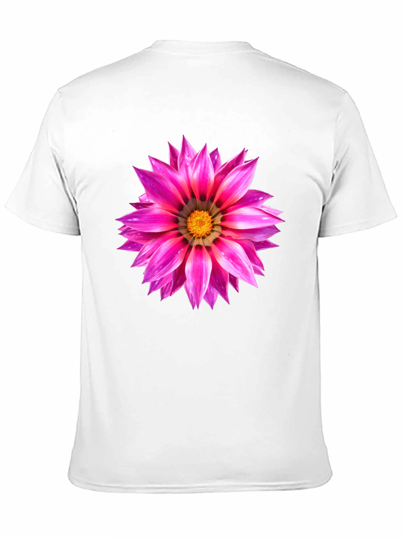 Pink Flower Graphic Tee - Mens Casual Shirt - 11