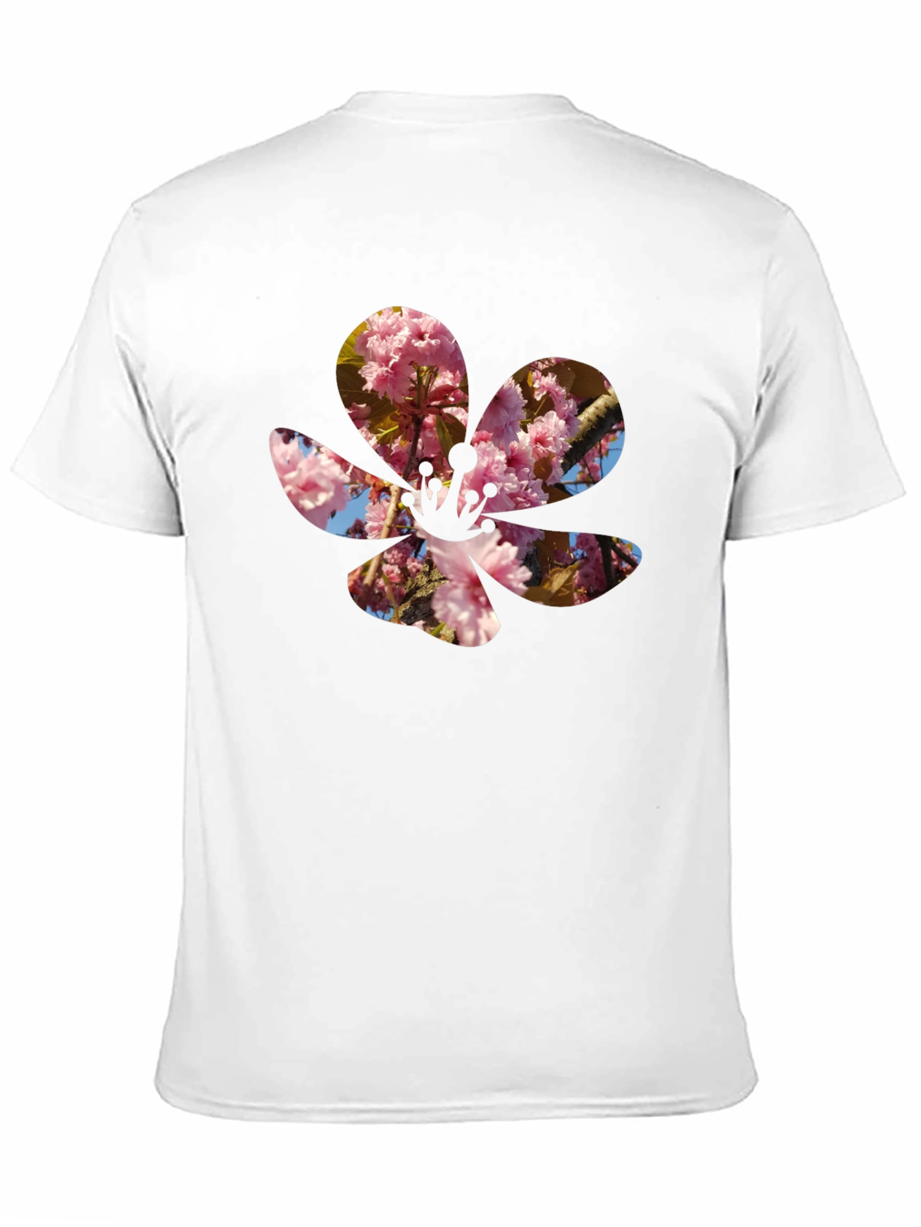 Black Blossom Print T-Shirt - Casual Black Tee view 11