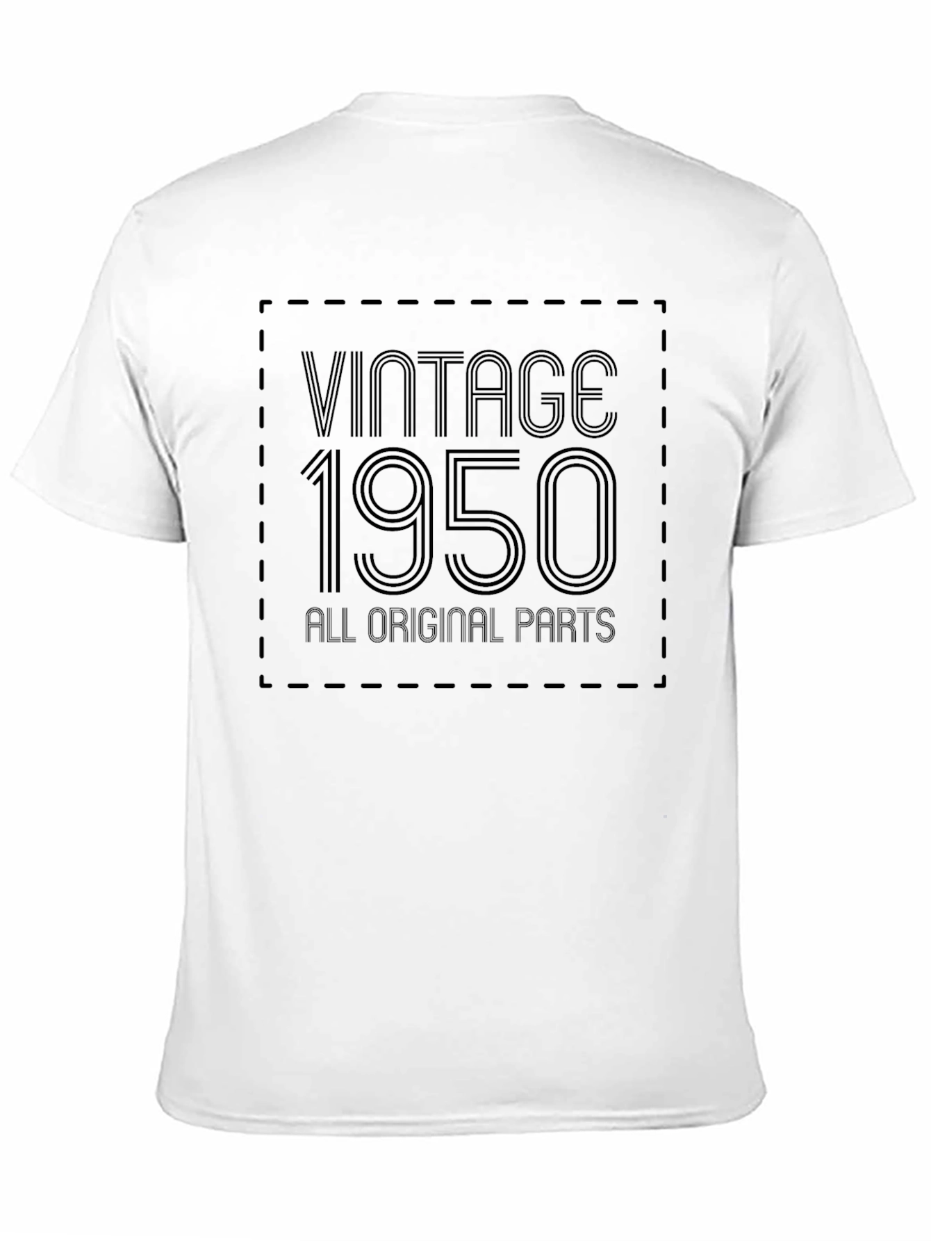 Black Vintage 1950 All Original Parts Graphic Tee view 11